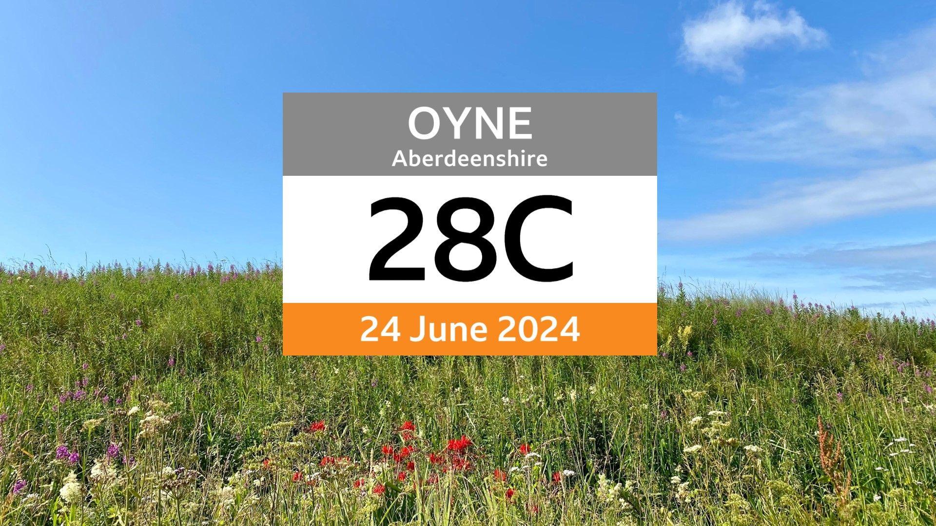 Temperature sign for Oyne