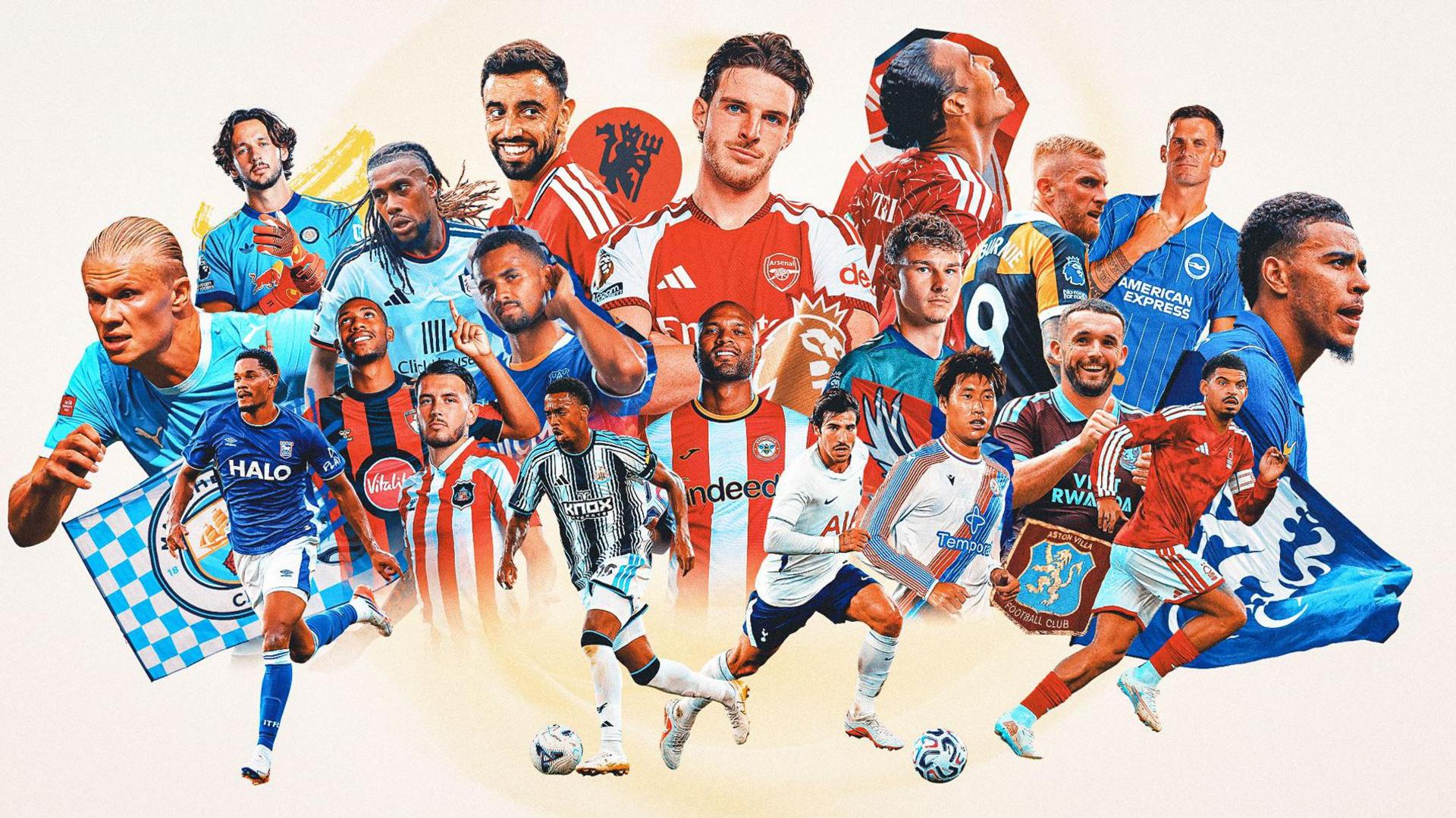 A graphic showing players from all 20 Premier League clubs