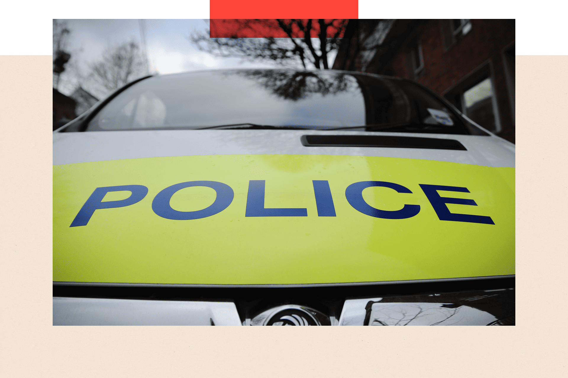 A Police car parked outside Kennington Police Station