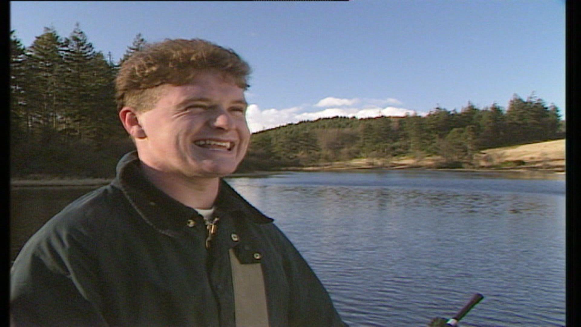 A picture of Paul Gascoigne fishing