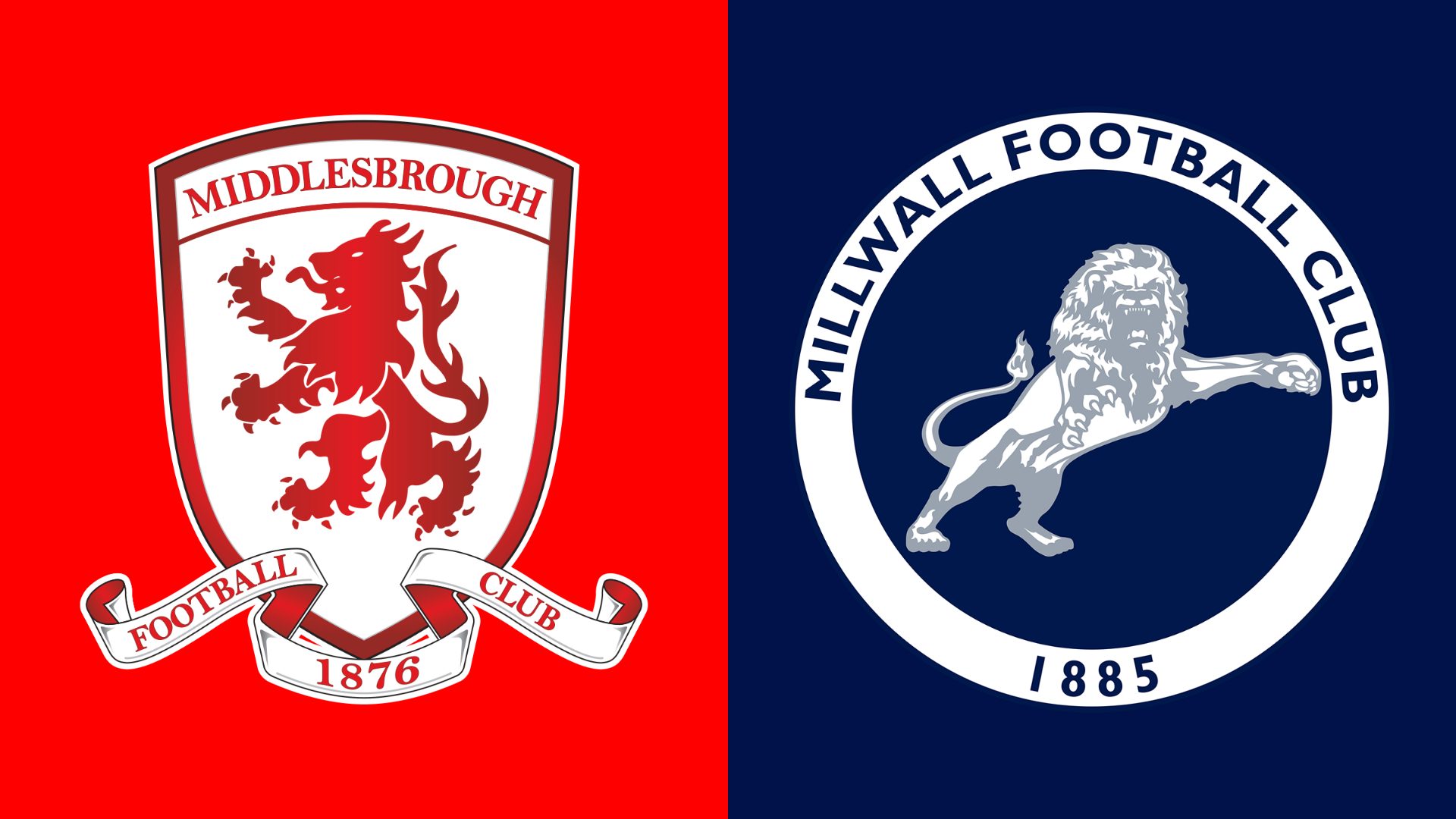 Middlesbrough and Millwall football club crests