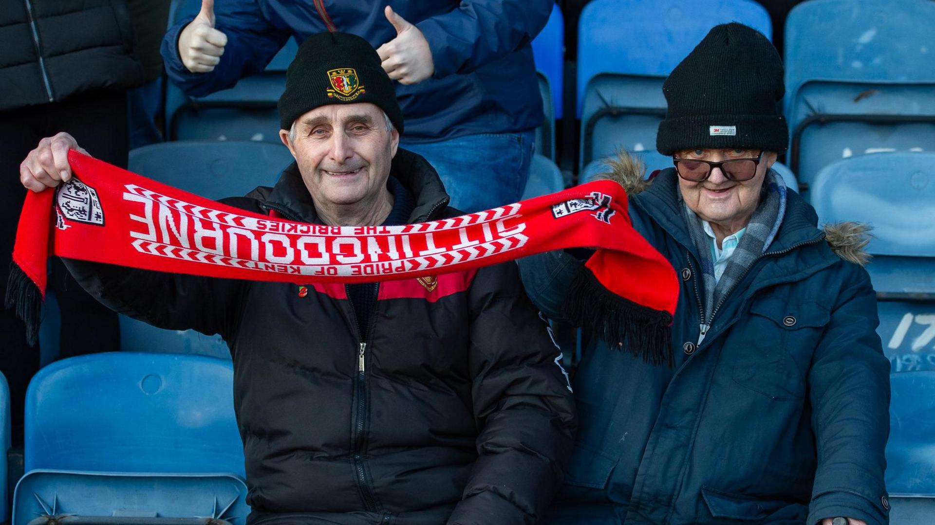 Pete 'Upside-down' Brown at the historic Southend United match