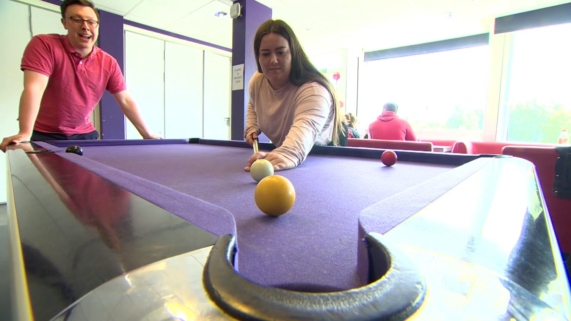 Members of the Conservative Association at the University of Reading play pool