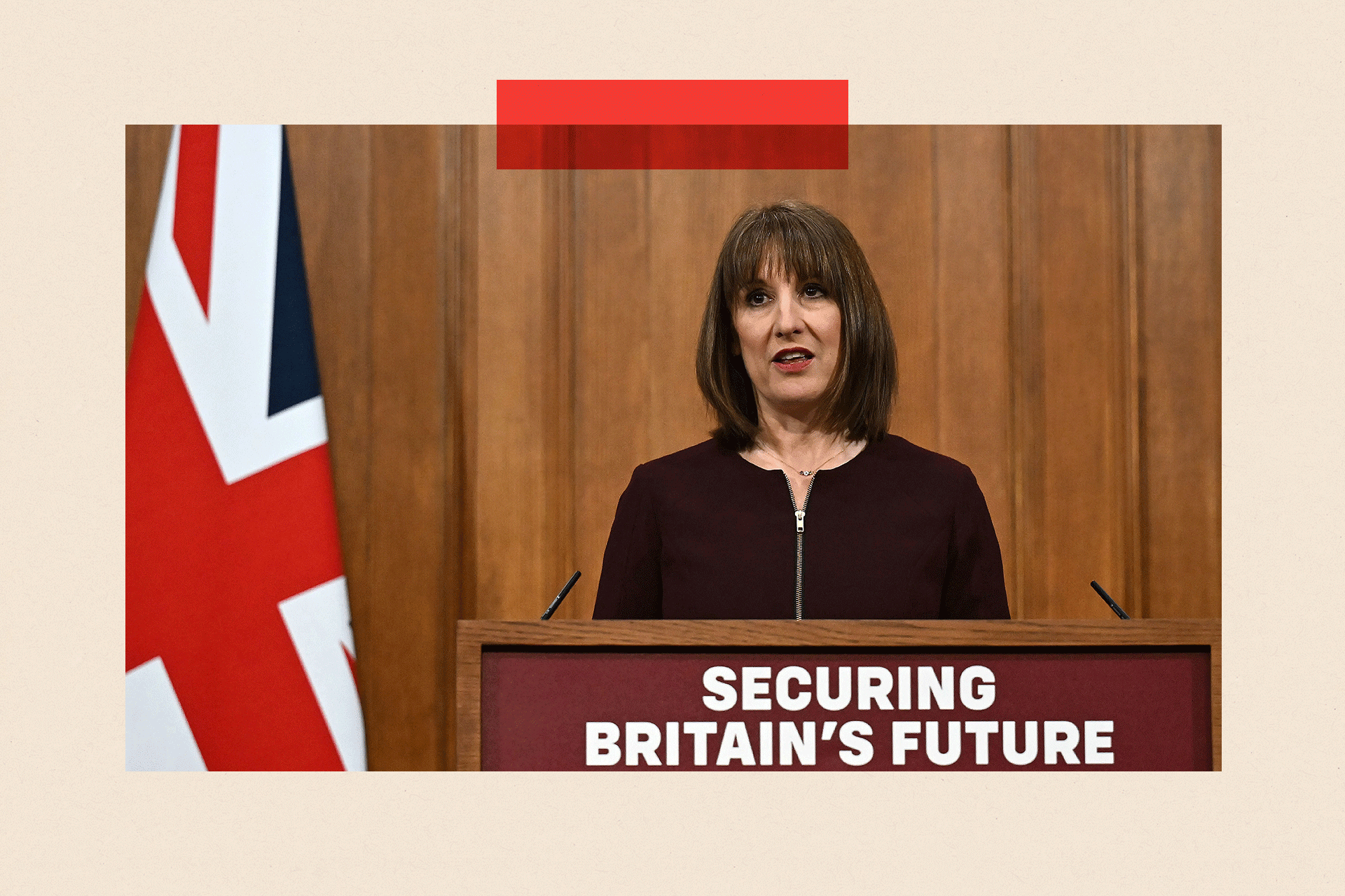 Chancellor of the Exchequer Rachel Reeves holds a press conference after she delivered her spring statement