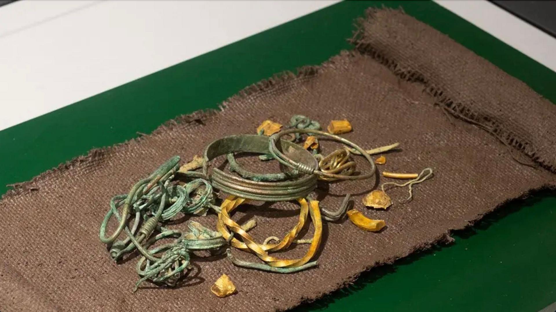 Some of the jewellery found in the hoard