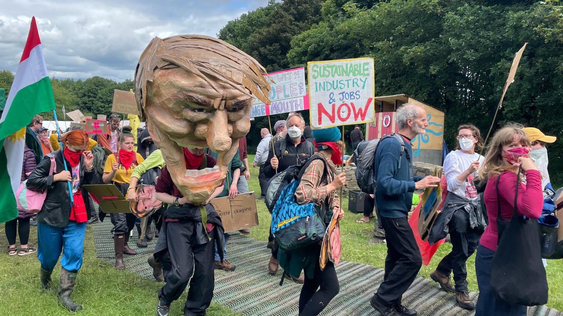 Climate activists at Grangemouth last summer