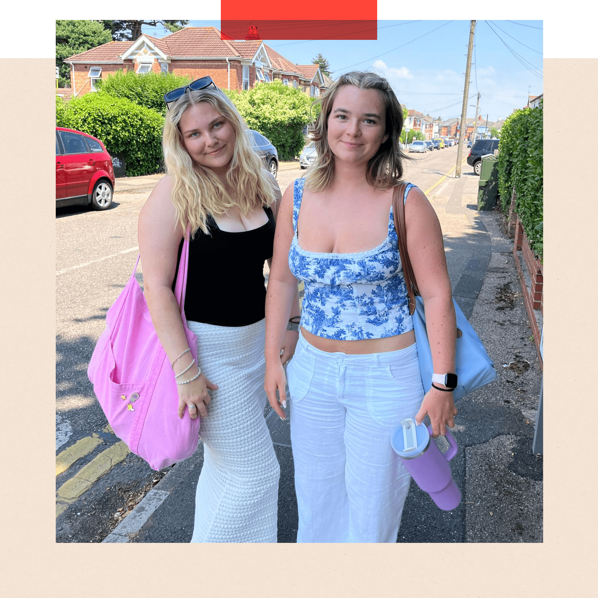 Liv Potter (left), 21, and Liv Dixon (right), 20, in Winton, Bournemouth