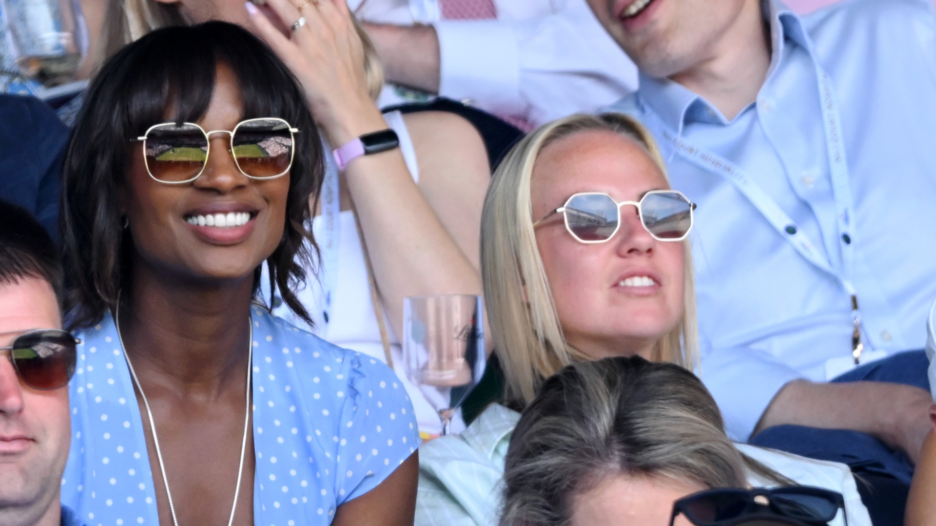 Denise Lewis and Beth Mead sit together