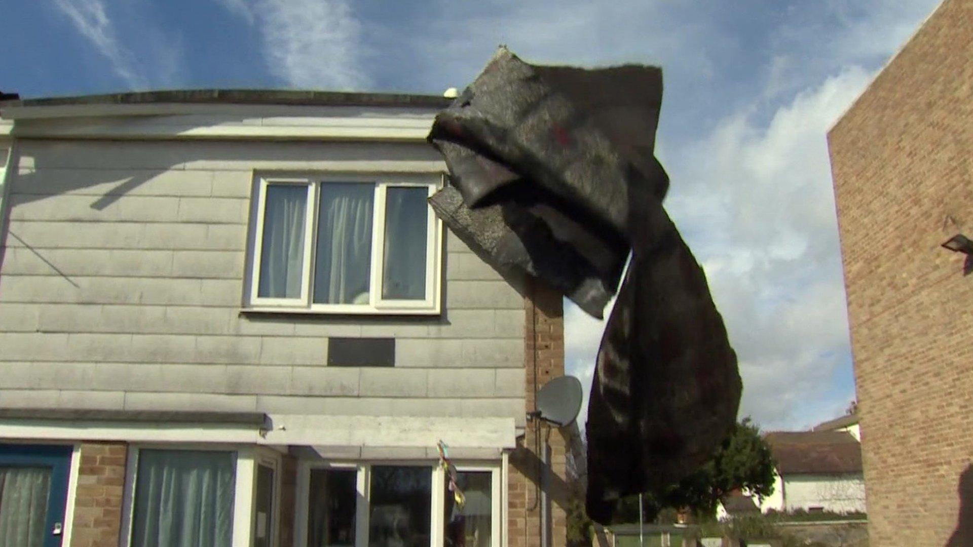 Roof felt falling off roof in Gosport,