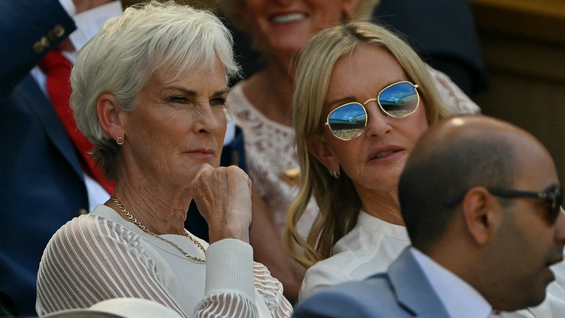 Judy Murray watches from the royal box