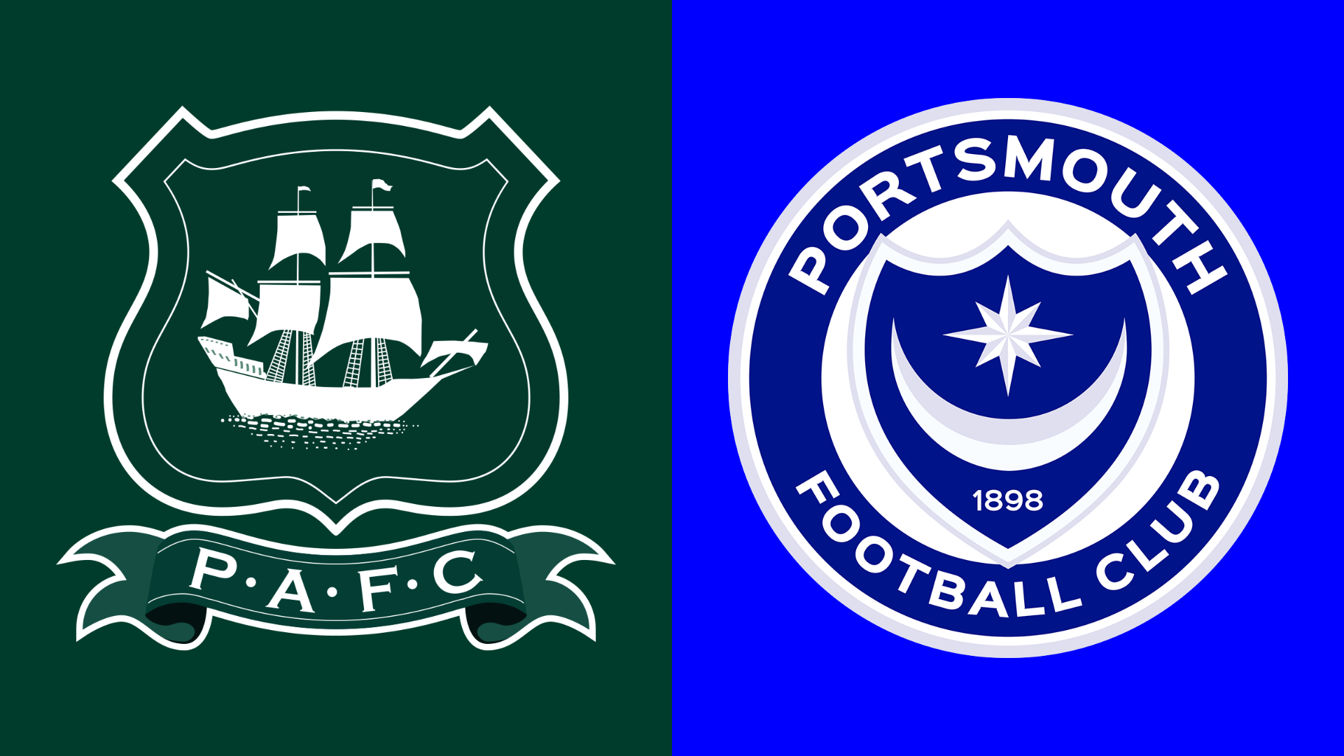 Plymouth Argyle and Portsmouth's club badges