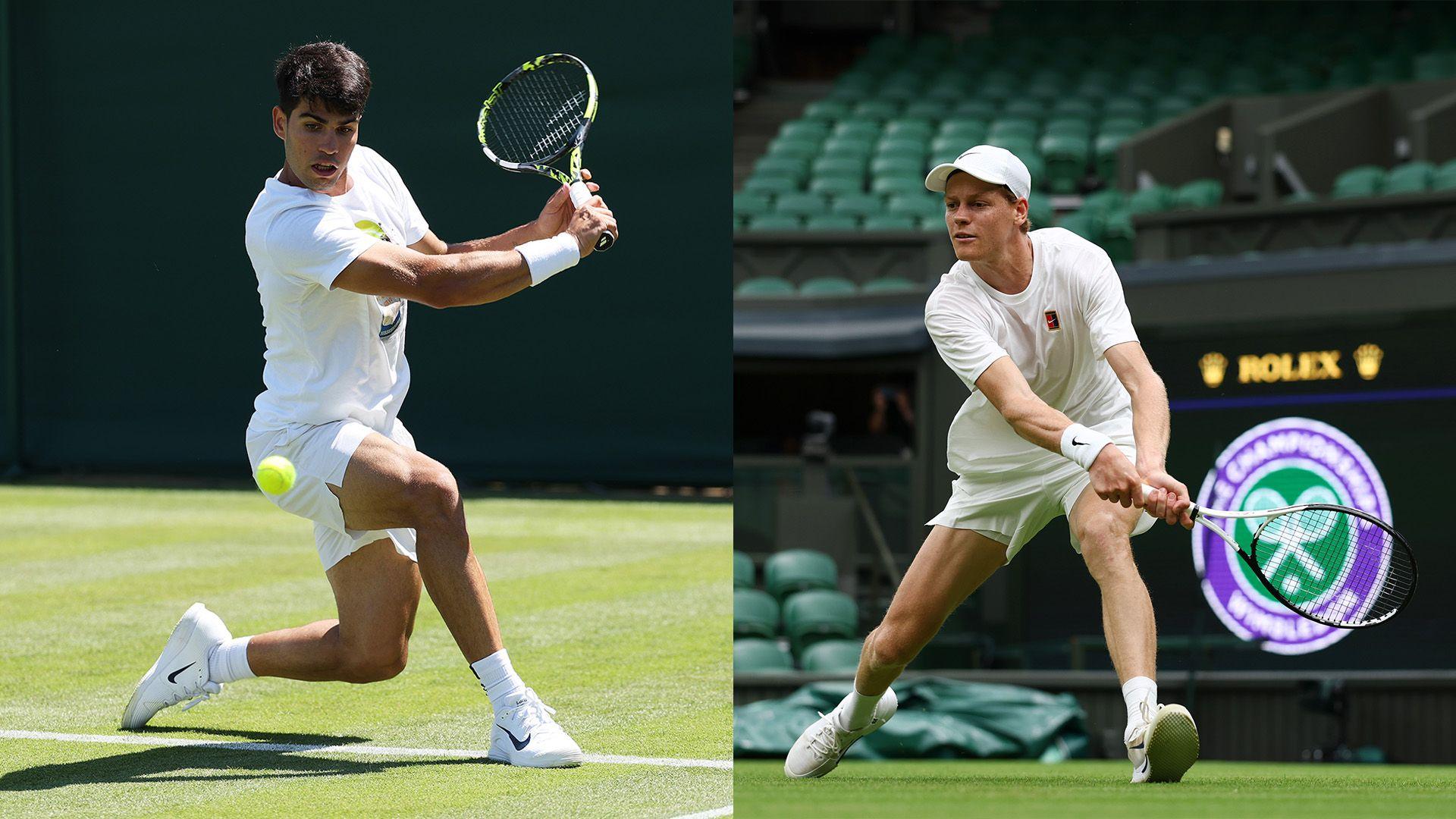 (L) Carlos Alcaraz (R) Jannik Sinner