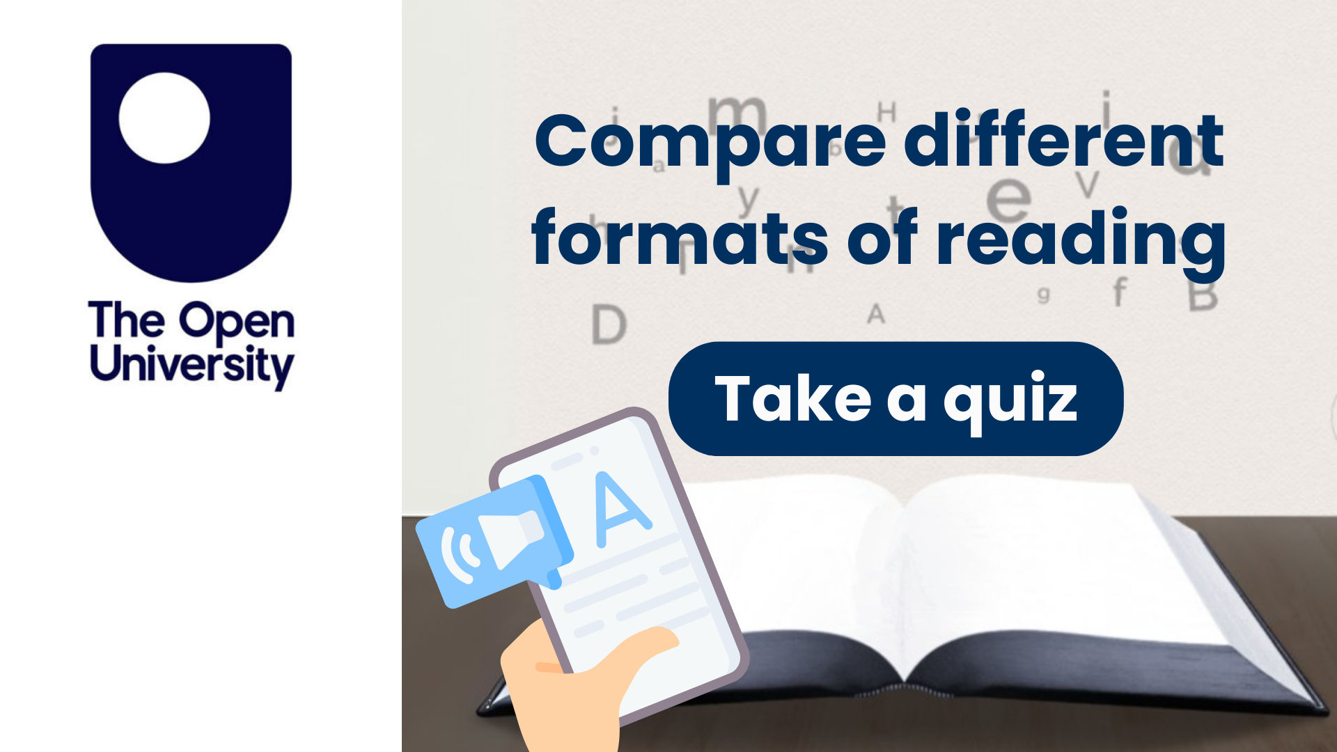 The future of reading. Compare different formats of reading. Take the quiz.