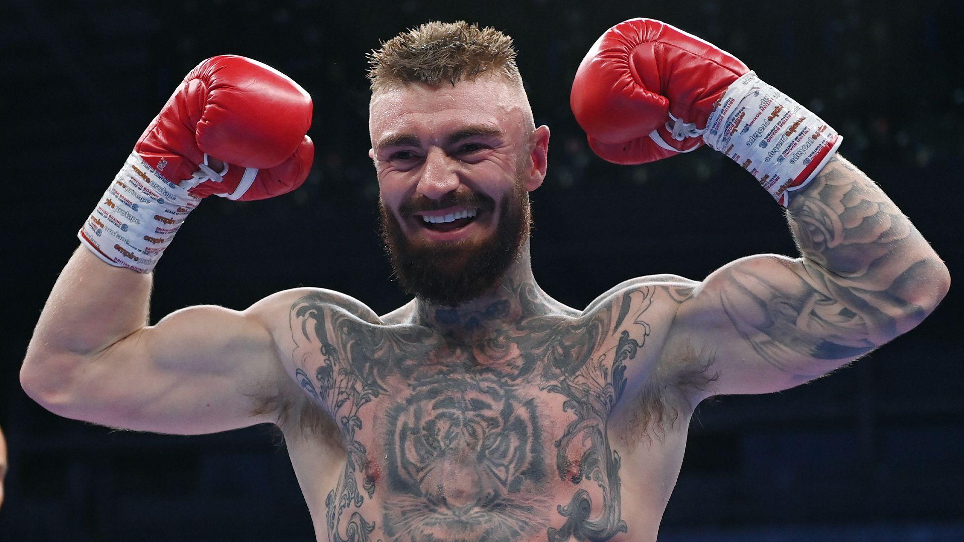 Lewis Crocker celebrates his win over Paddy Donovan