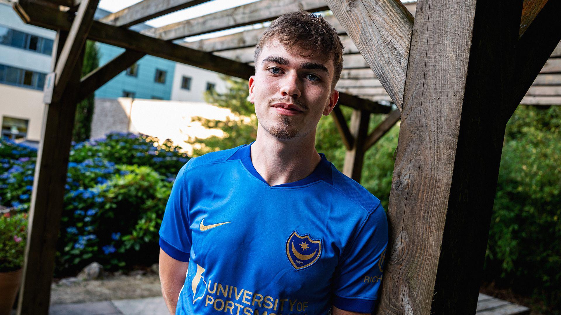 New Portsmouth signing Eoin Kenny poses for a photo
