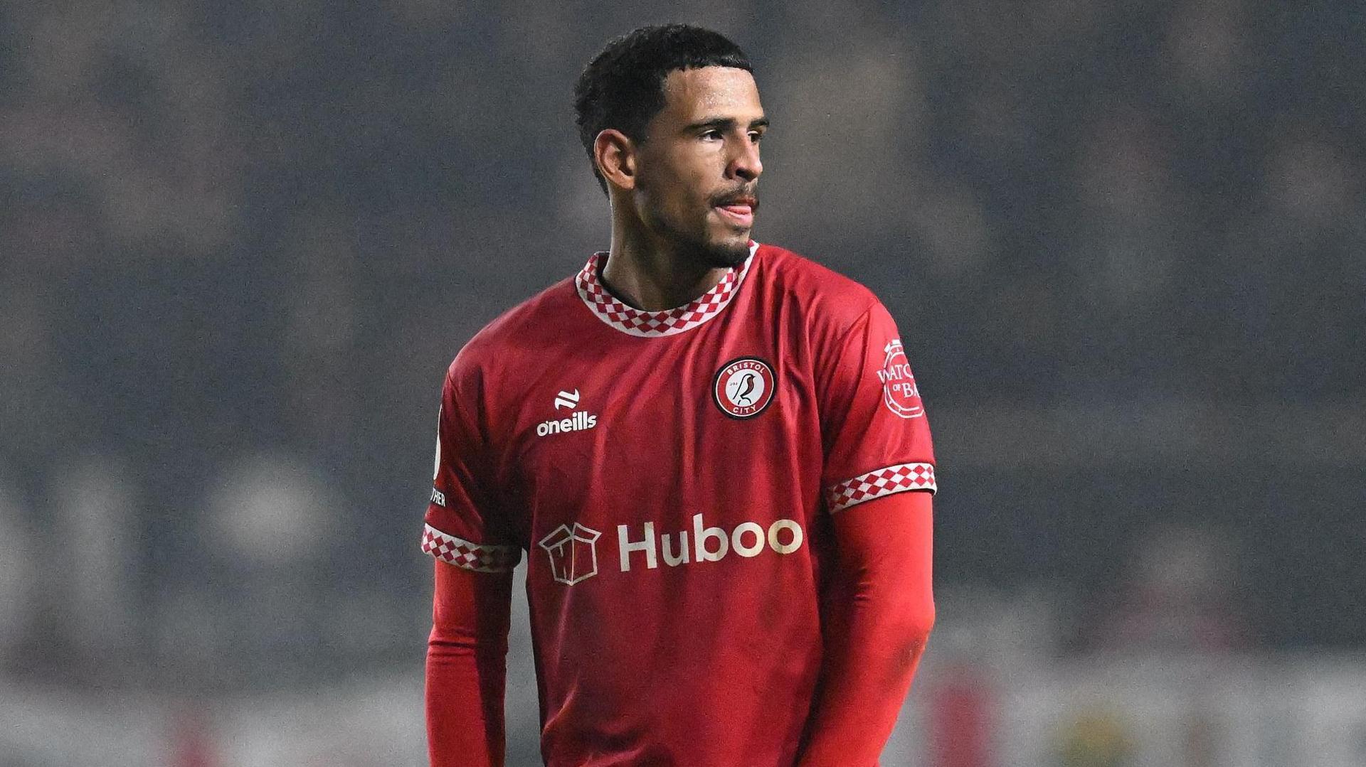 Marcus McGuane on the field during a Bristol City game