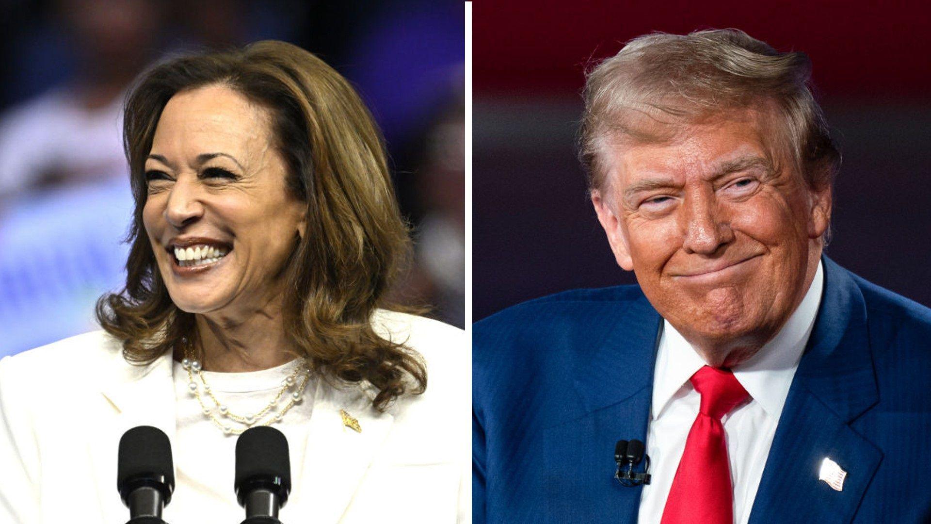 Composite image of Kamala Harris and Donald Trump