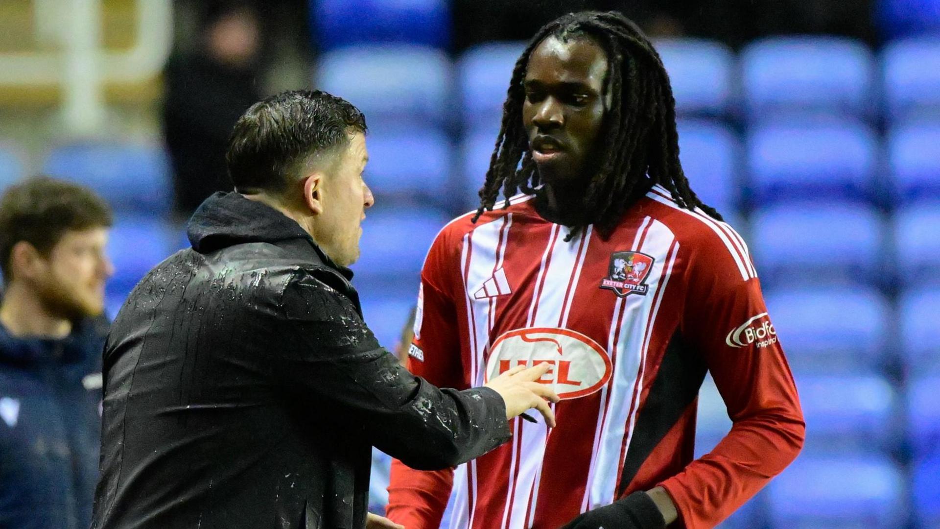 Johnly Yfeko talks to Gary Caldwell