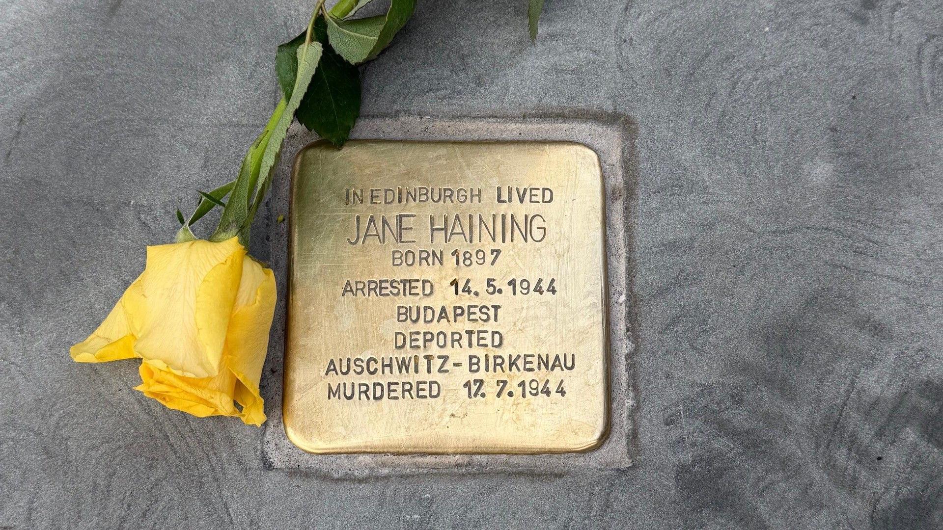 Plaque For Scottish Holocaust Victim Unveiled In Edinburgh BBC News Plaque For Scottish Holocaust Victim Unveiled In Edinburgh BBC News