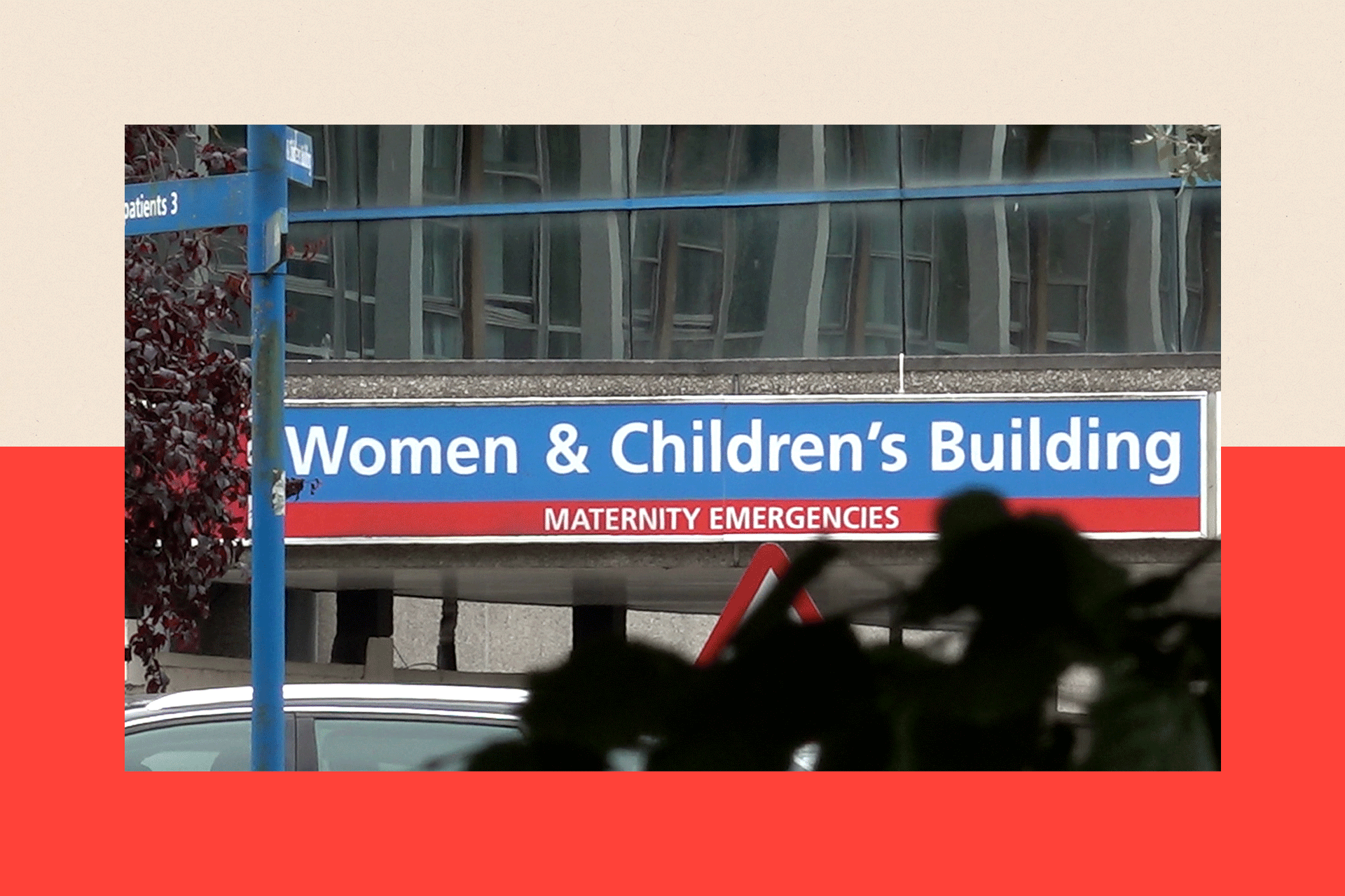 Countess of Chester Hospital sign for the women and children’s building
