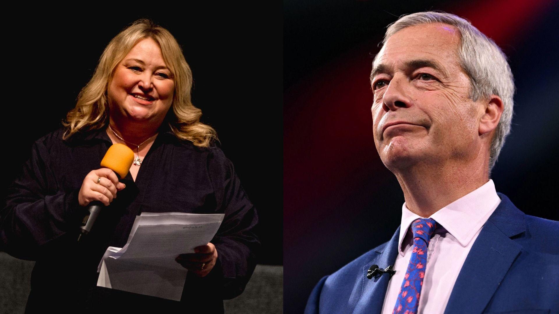 Rhuanedd Richards a Nigel Farage