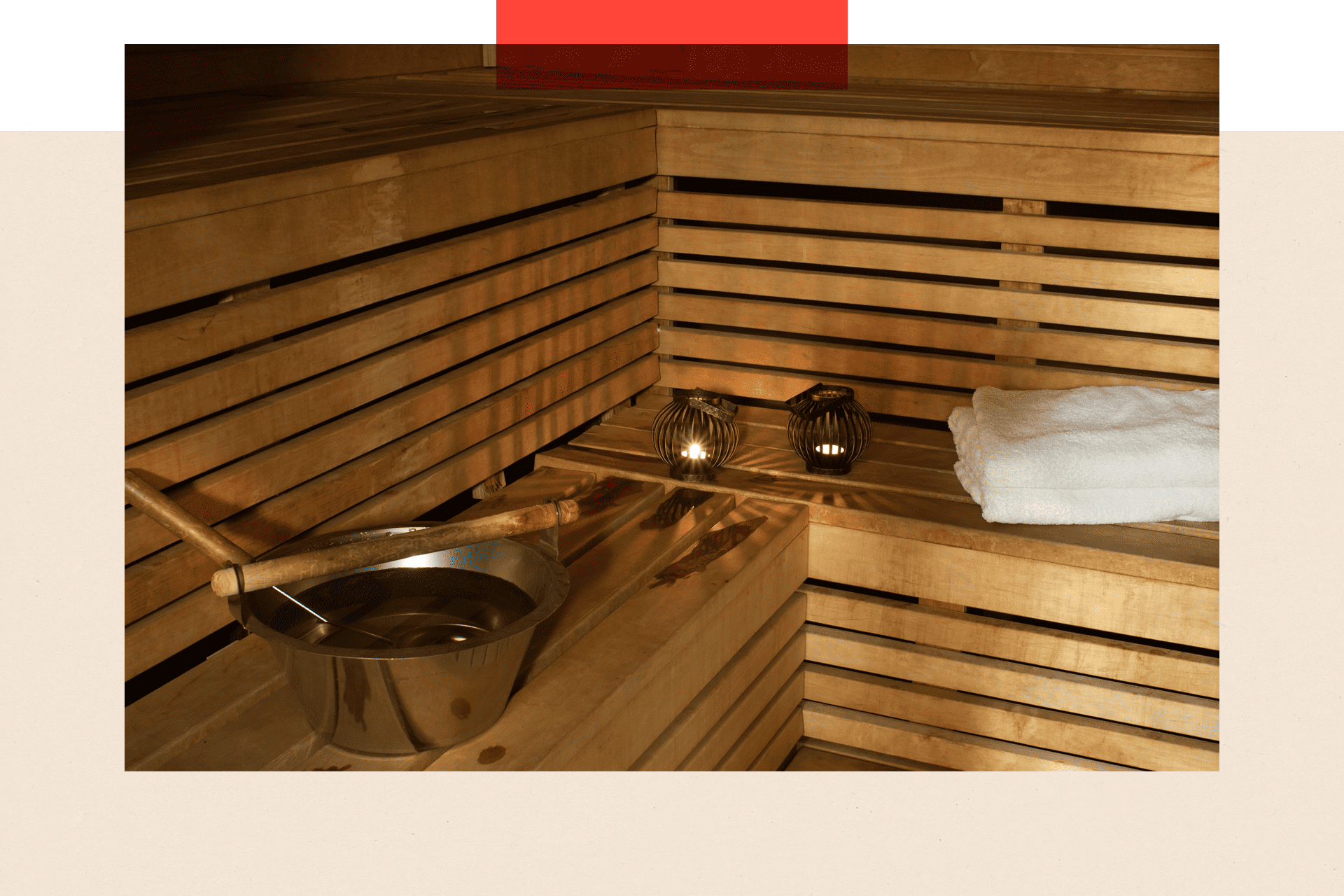 Inside a sauna in Finland