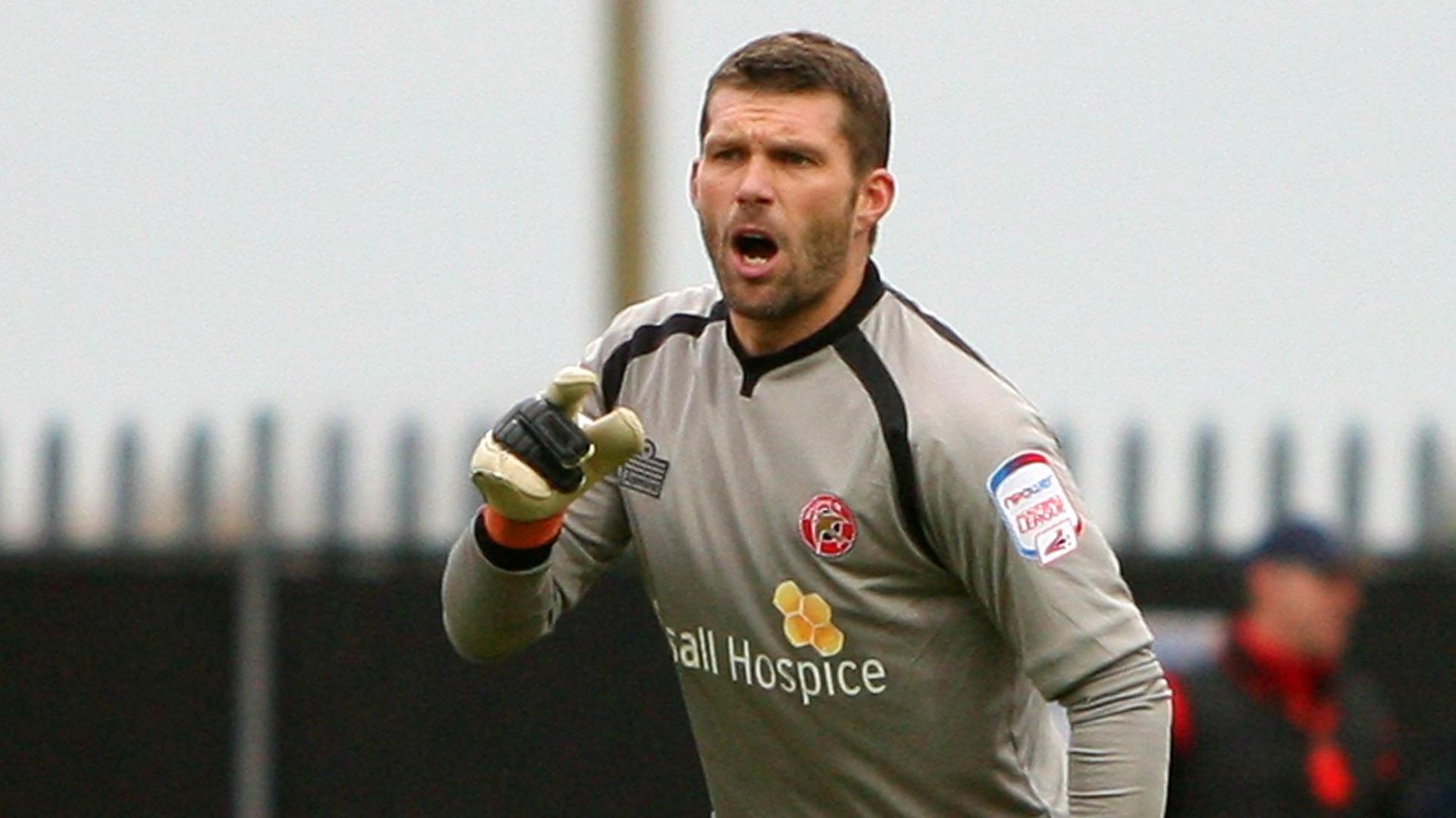 Jimmy Walker shouts instructions during his playing days at Walsall