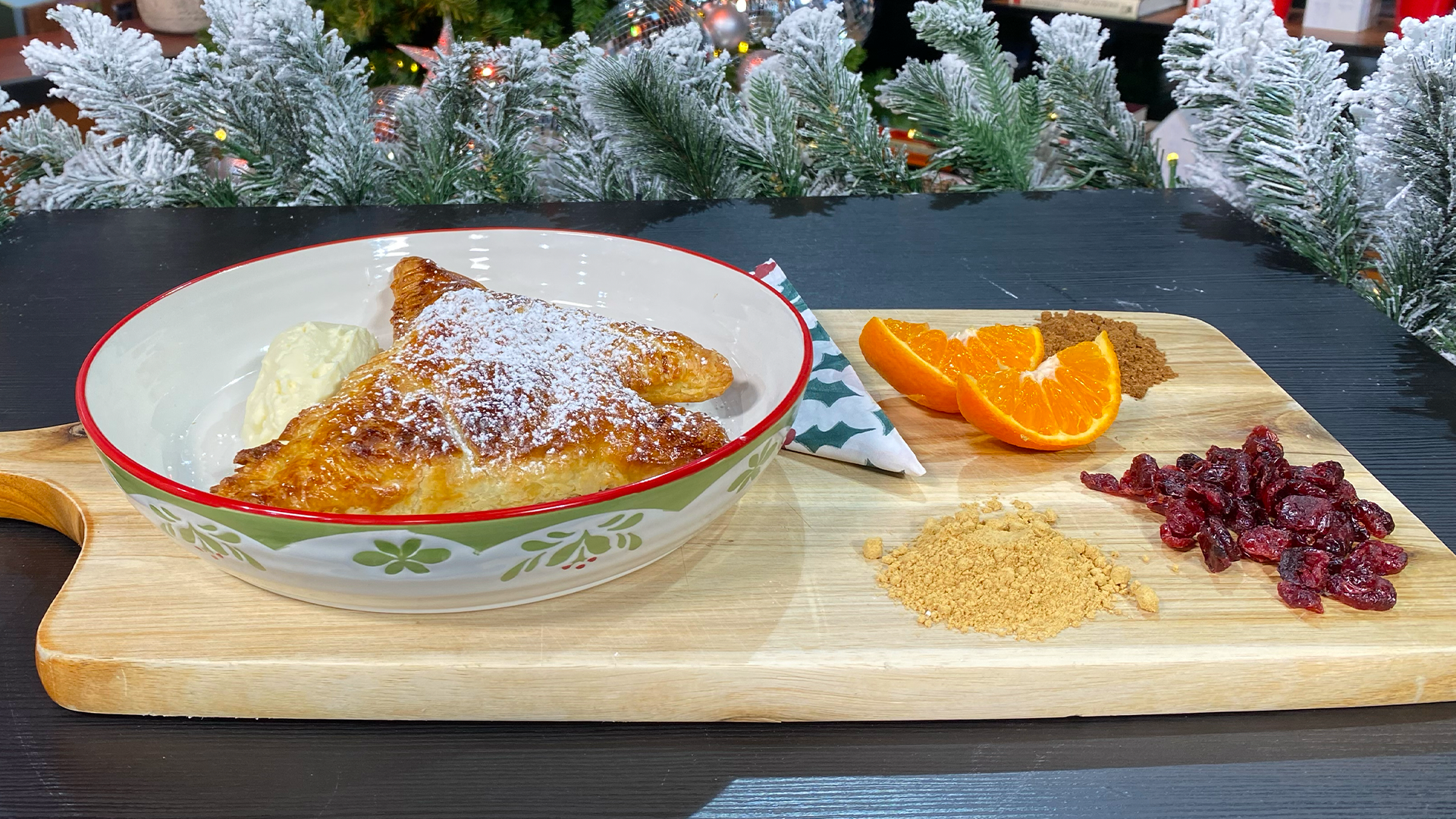 Jimi Famurewa's air fried festive pies in the Morning Live studio.