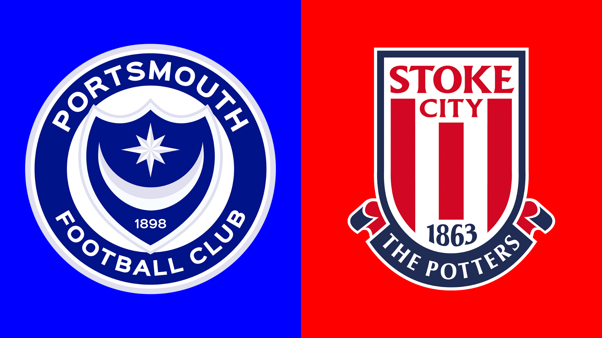 Portsmouth and Stoke City badges