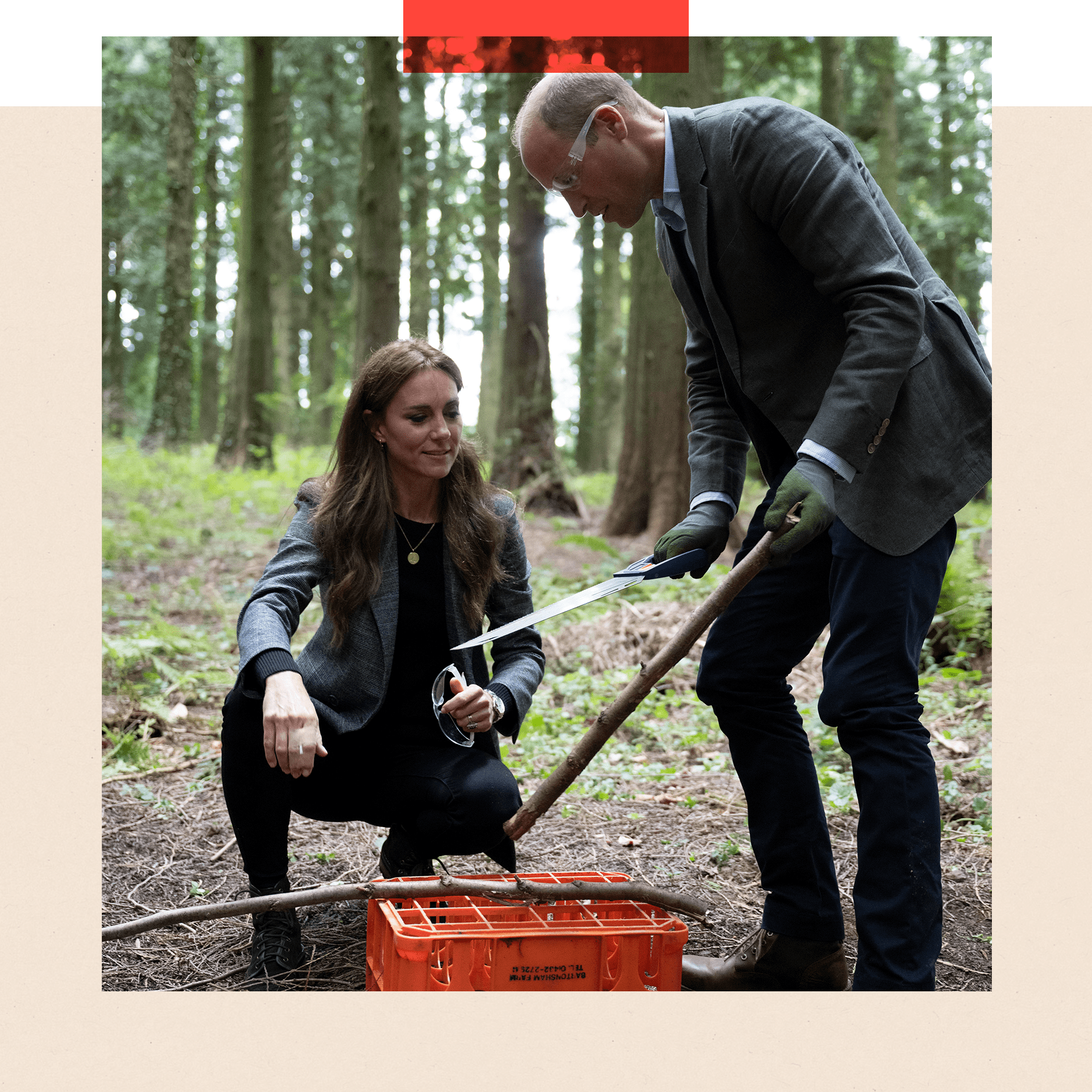 Prince William and Catherine during a visit in Hereford to meet partners of The Duchy of Cornwall