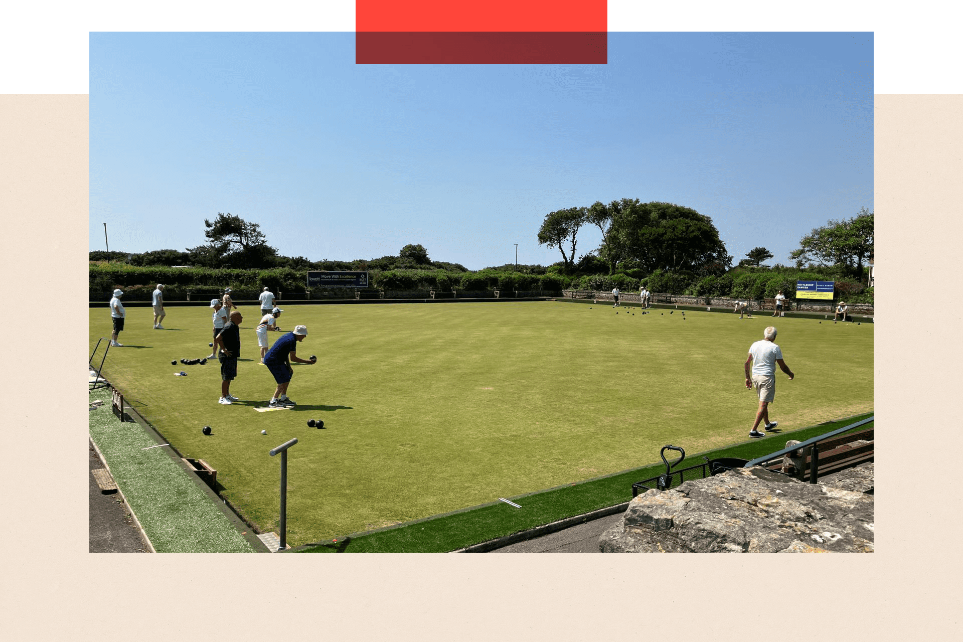 Bowlers at Boscombe Bowling Club in Bournemouth