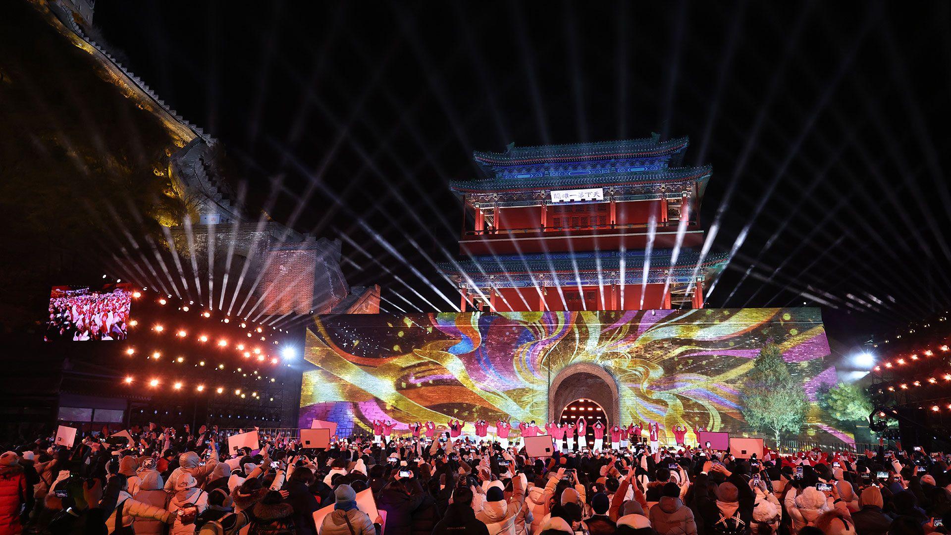 Festimi i Numërimit Mbrapsht të Vitit të Ri 2026 në Pekin në Murin e Madh Juyongguan më 31 dhjetor 2025 në Pekin, Kinë.