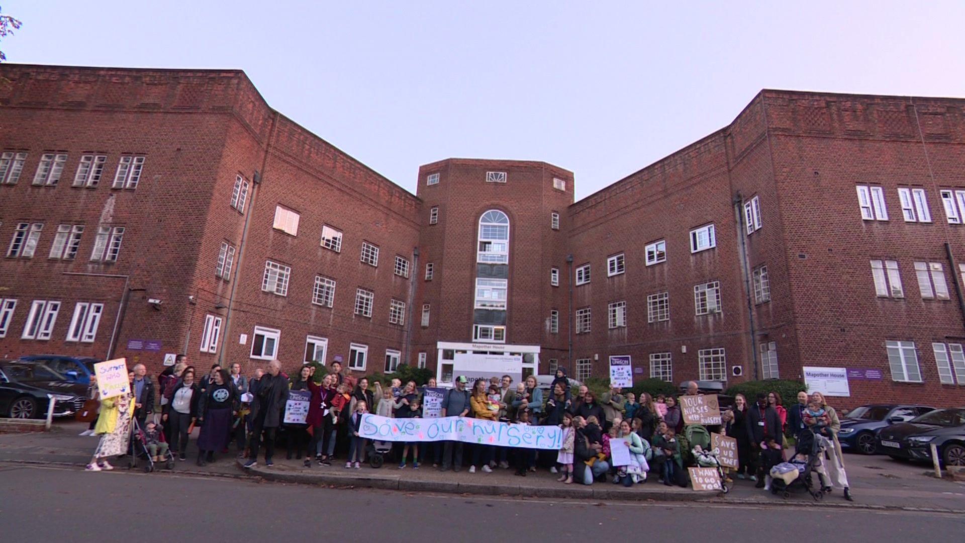 the protest outside the Maudsley hospital