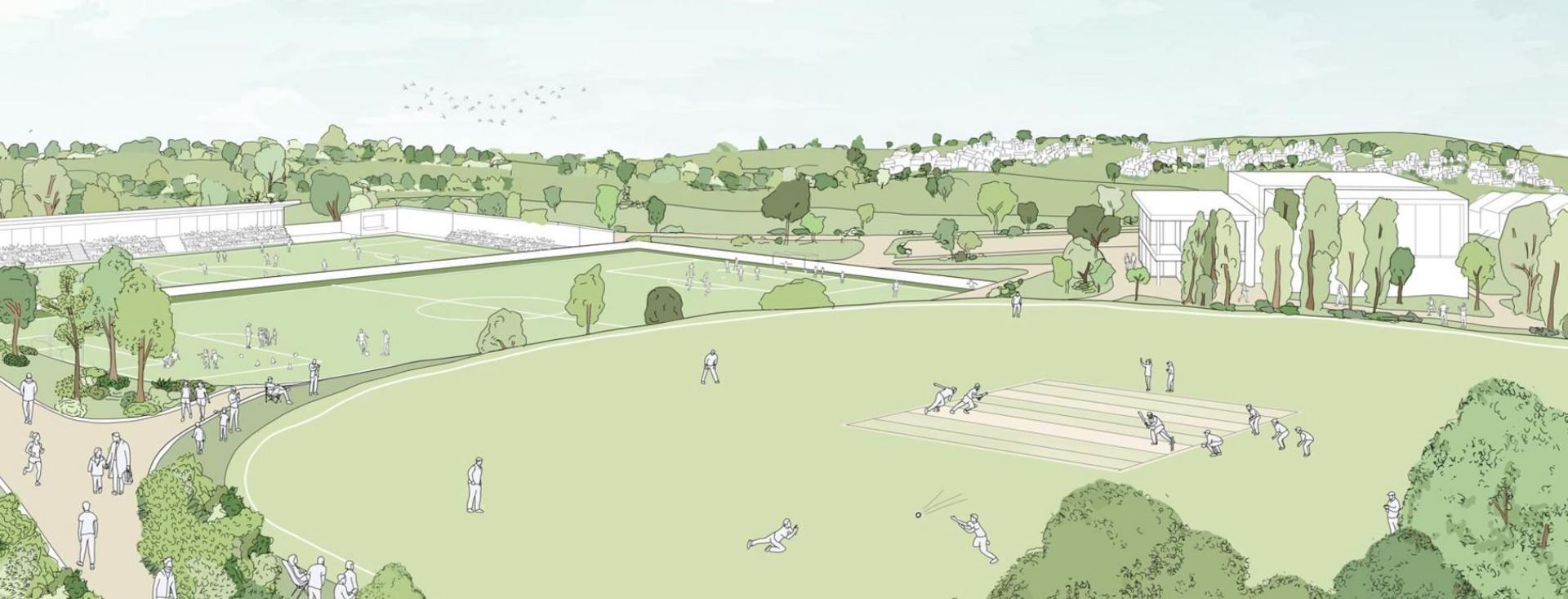 Worcestershire Community Sports Park cricket pitch