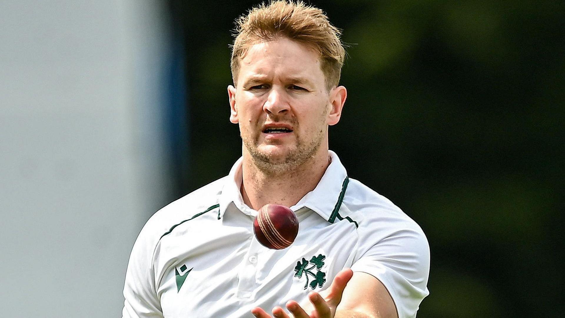 Barry McCarthy in Test match action for Ireland