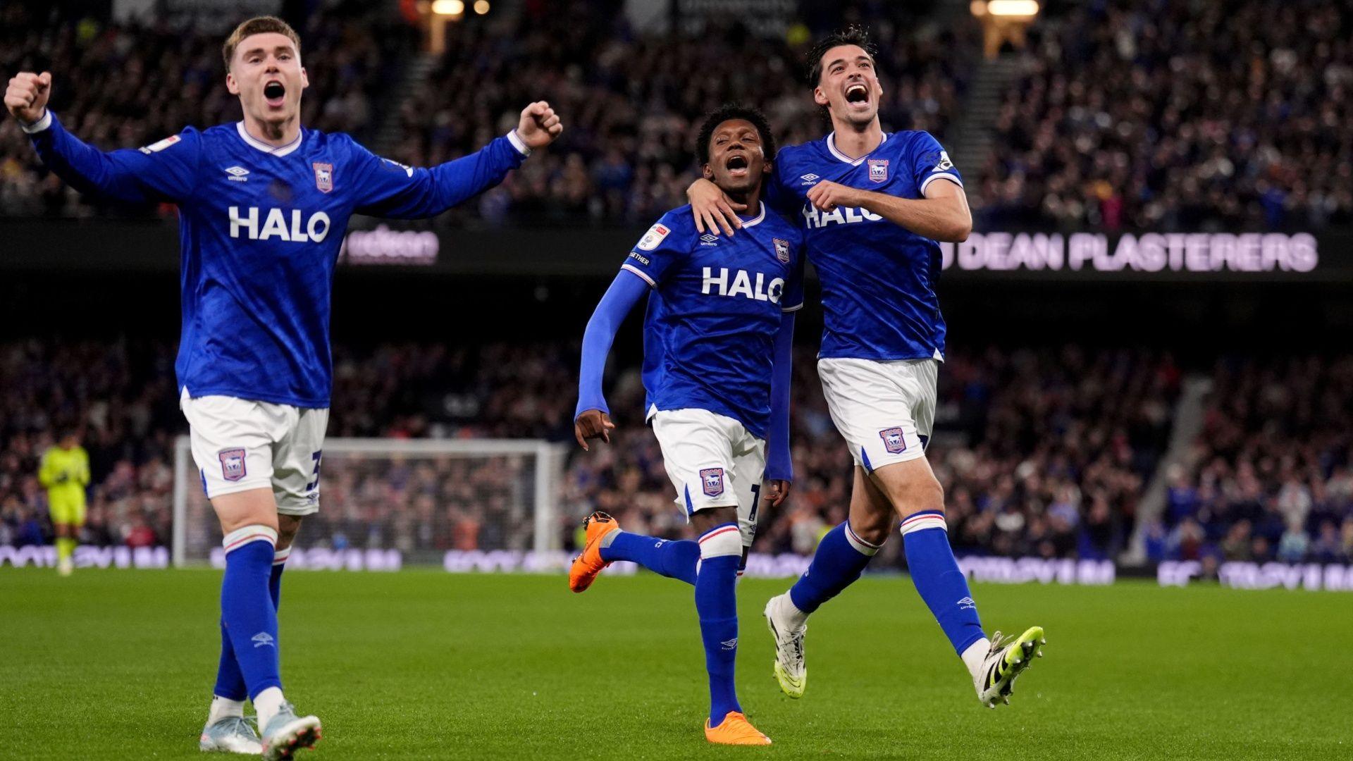 Ipswich celebrate a goal