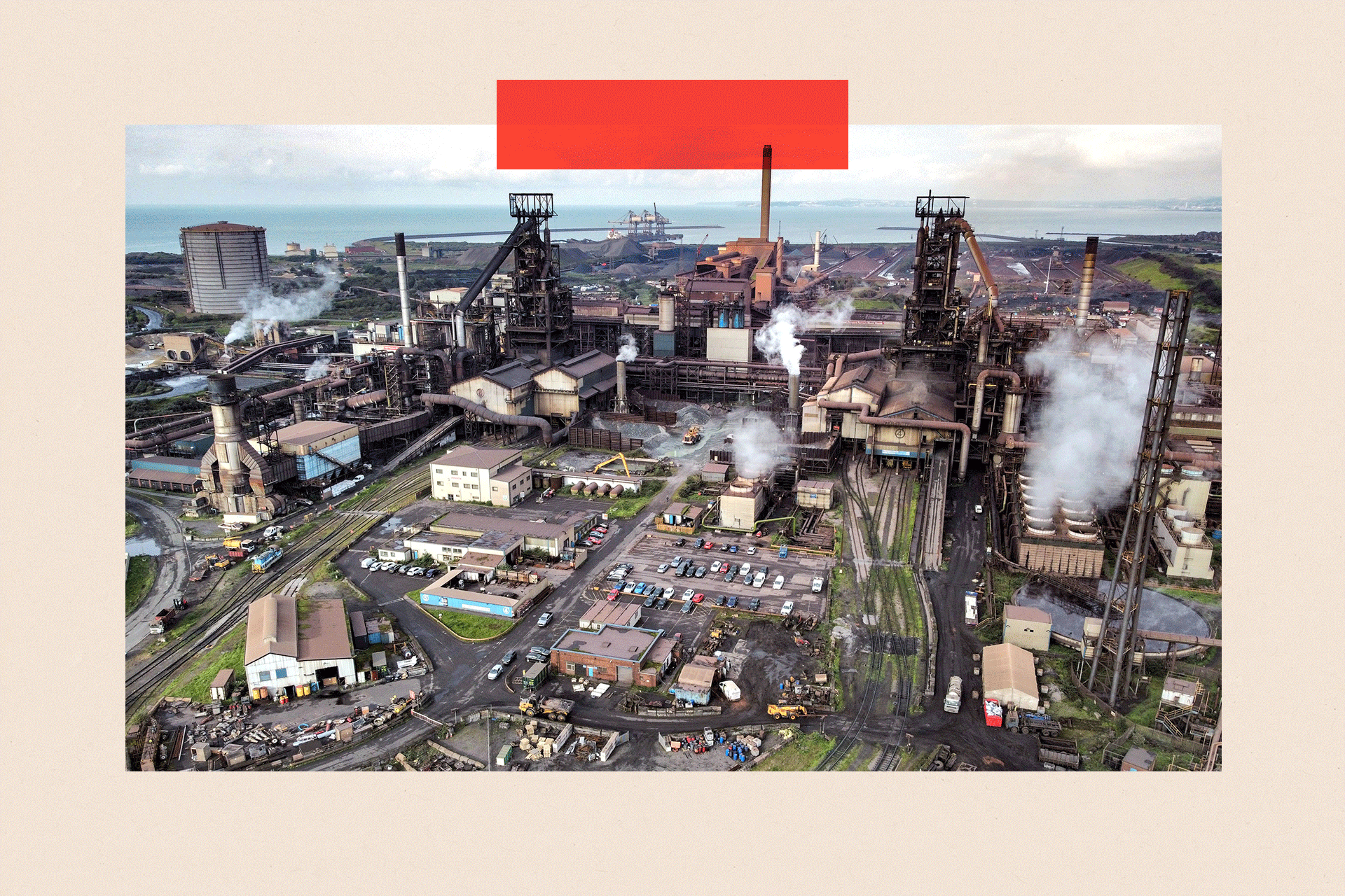 A file photo dated 15 September 2023 shows Tata Steel's Port Talbot steelworks in south Wales.