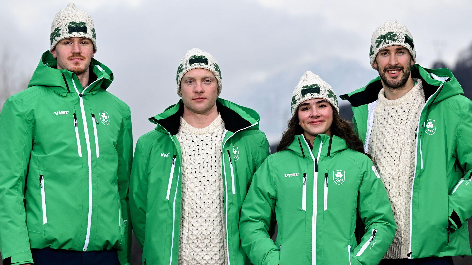 Ireland's 4 Winter Olympians of Ben Lynch, Cormac Comerford, Annabelle Zurbay and Thomas Maloney Westgard