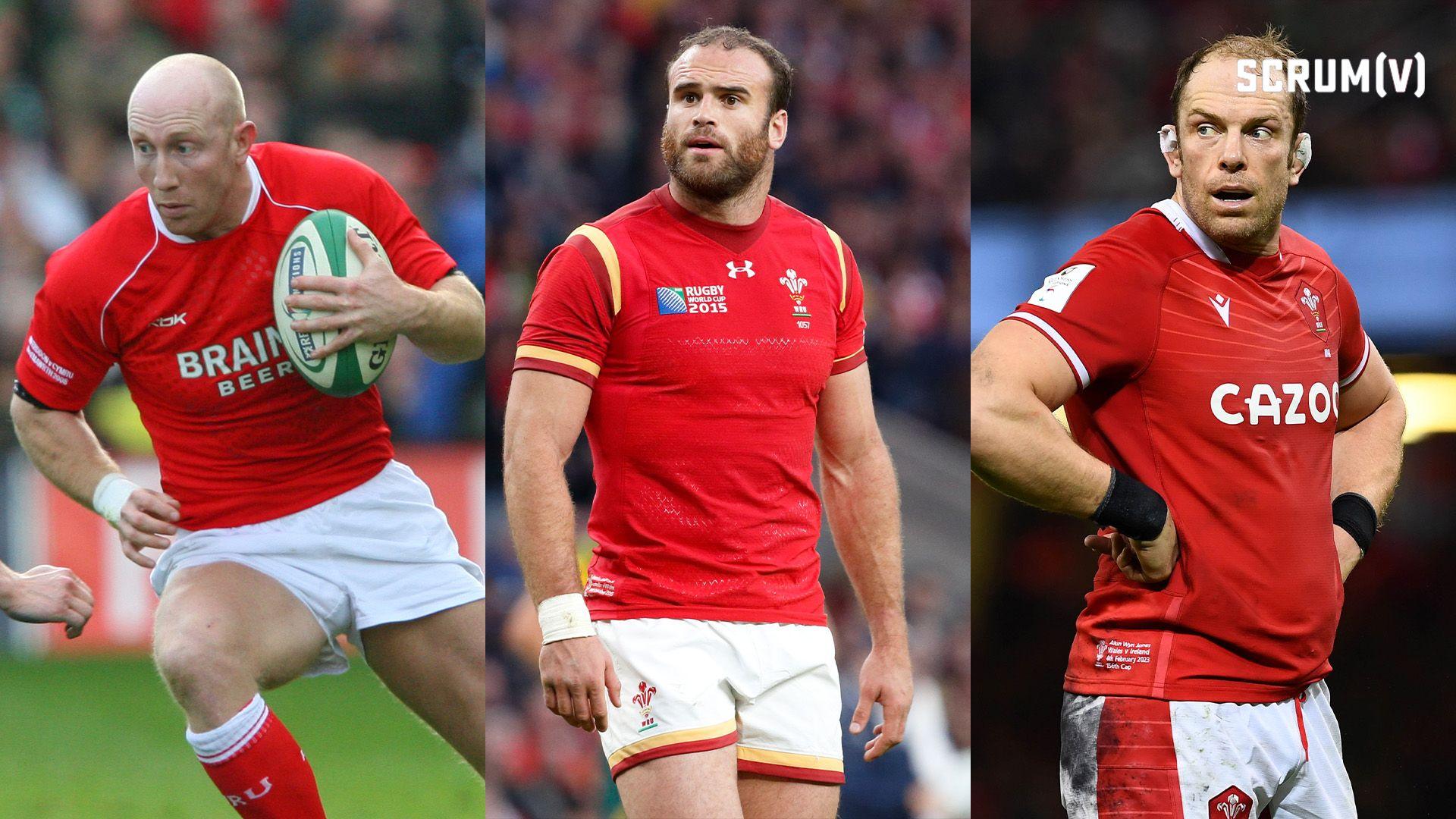 Tom Shanklin, Jamie Roberts and Alun Wyn Jones