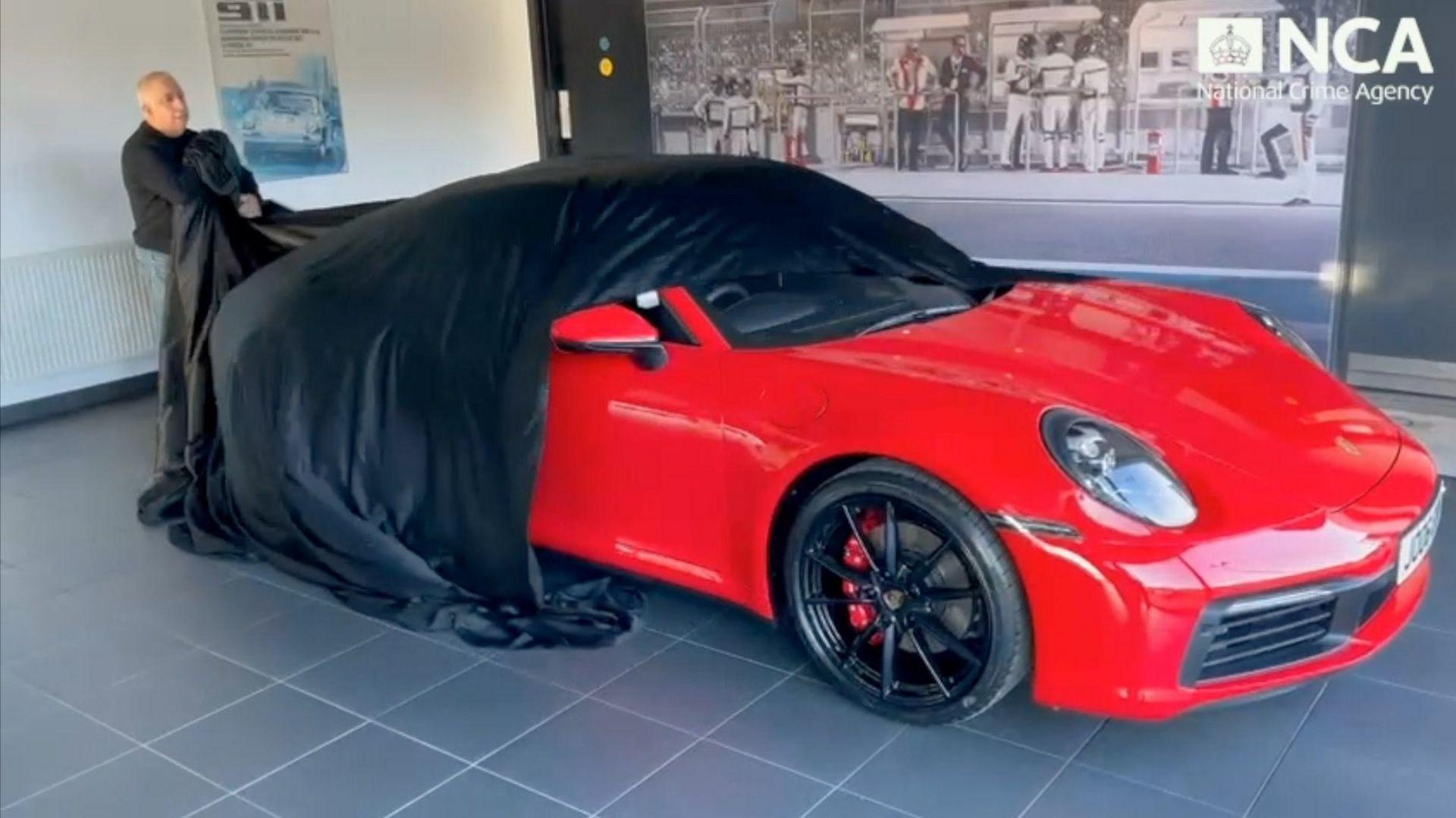 Jogesh Bhandari and a red Porsche