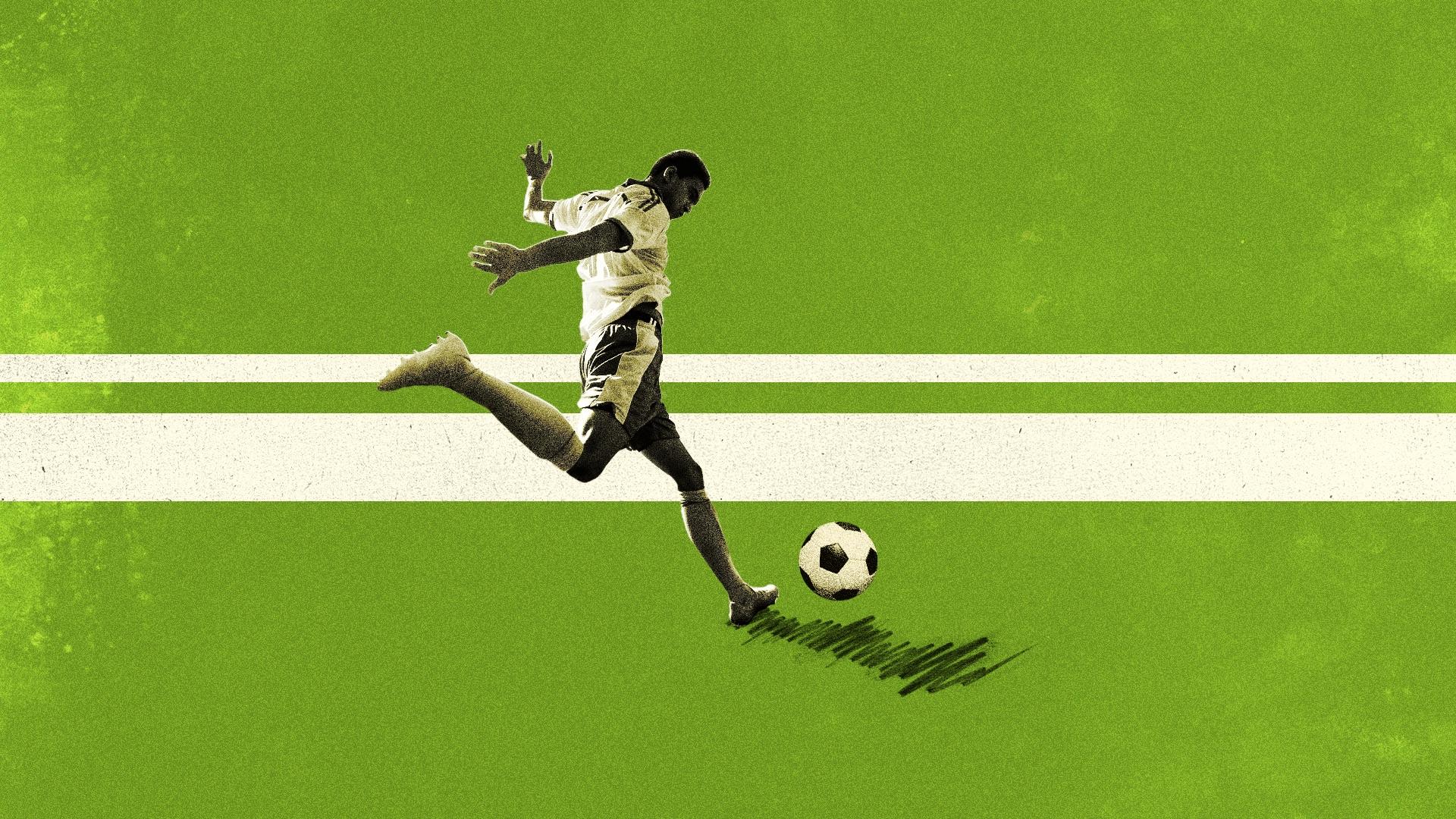 Stylised image of a generic footballer