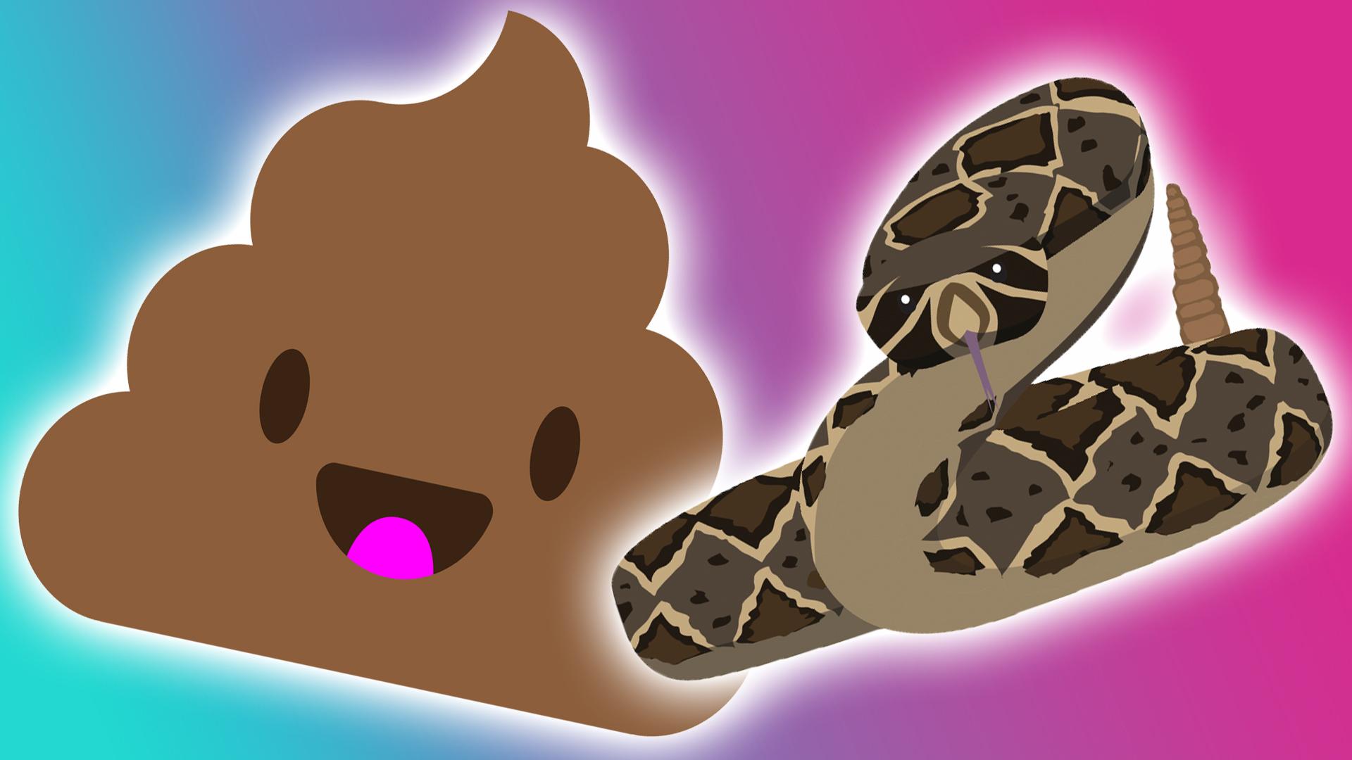 poo and snake cartoon