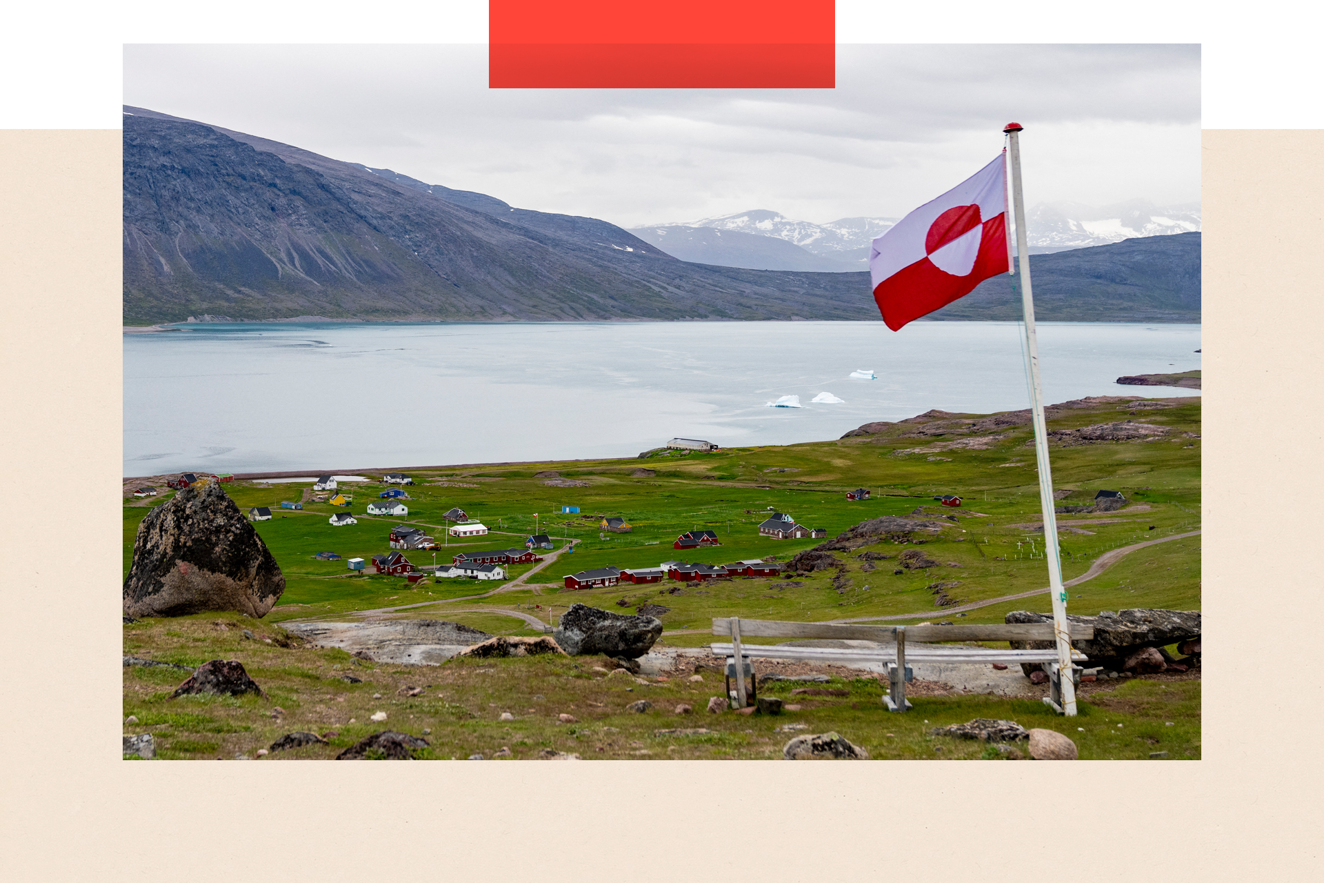 A Greenland stands in the village of Igaliku, Greenland.