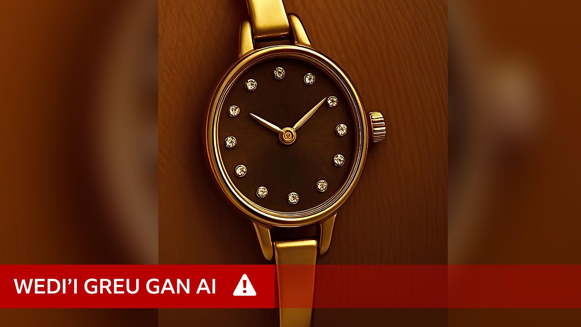 Oriawr, wedi'i greu gan AI