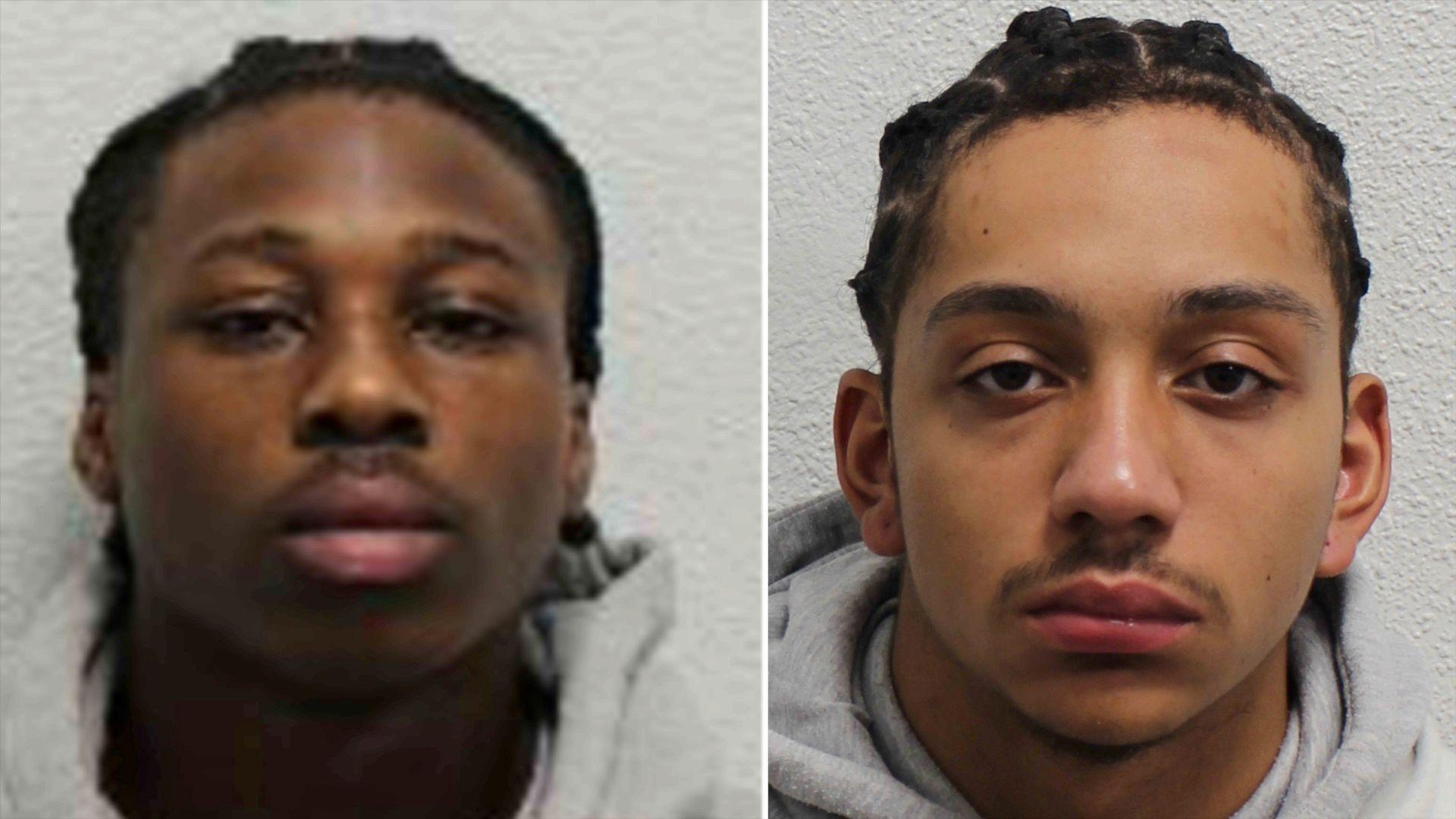 Composite shows mugshots of Ryan Wedderburn (right) and Kirk Harris (left)