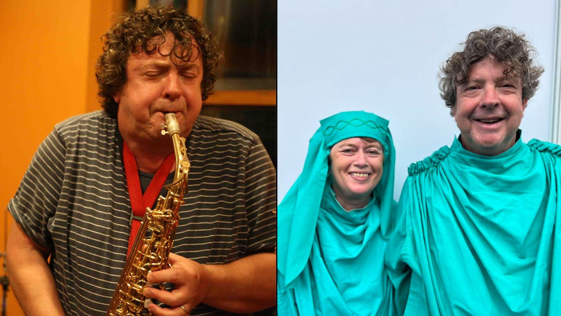 Yn ei filltir sgwâr - Edwin yn chwarae yn Nhafarn y Fic, Llithfaen, a gyda'i wraig Einir, pan gafodd ei urddo yn yr Eisteddfod Genedlaethol ym Moduan yn 2023