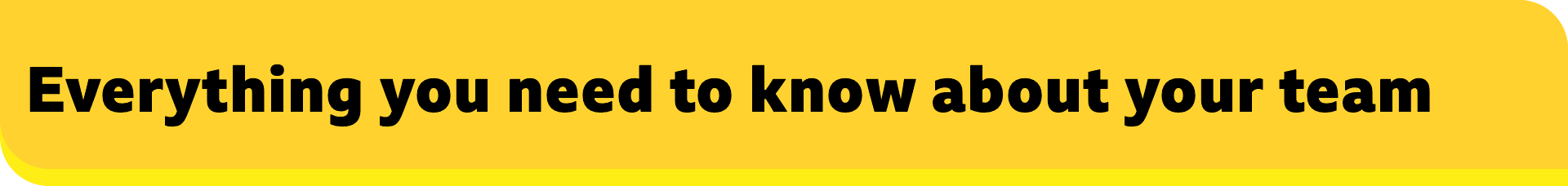 Everything you need to know about your team.