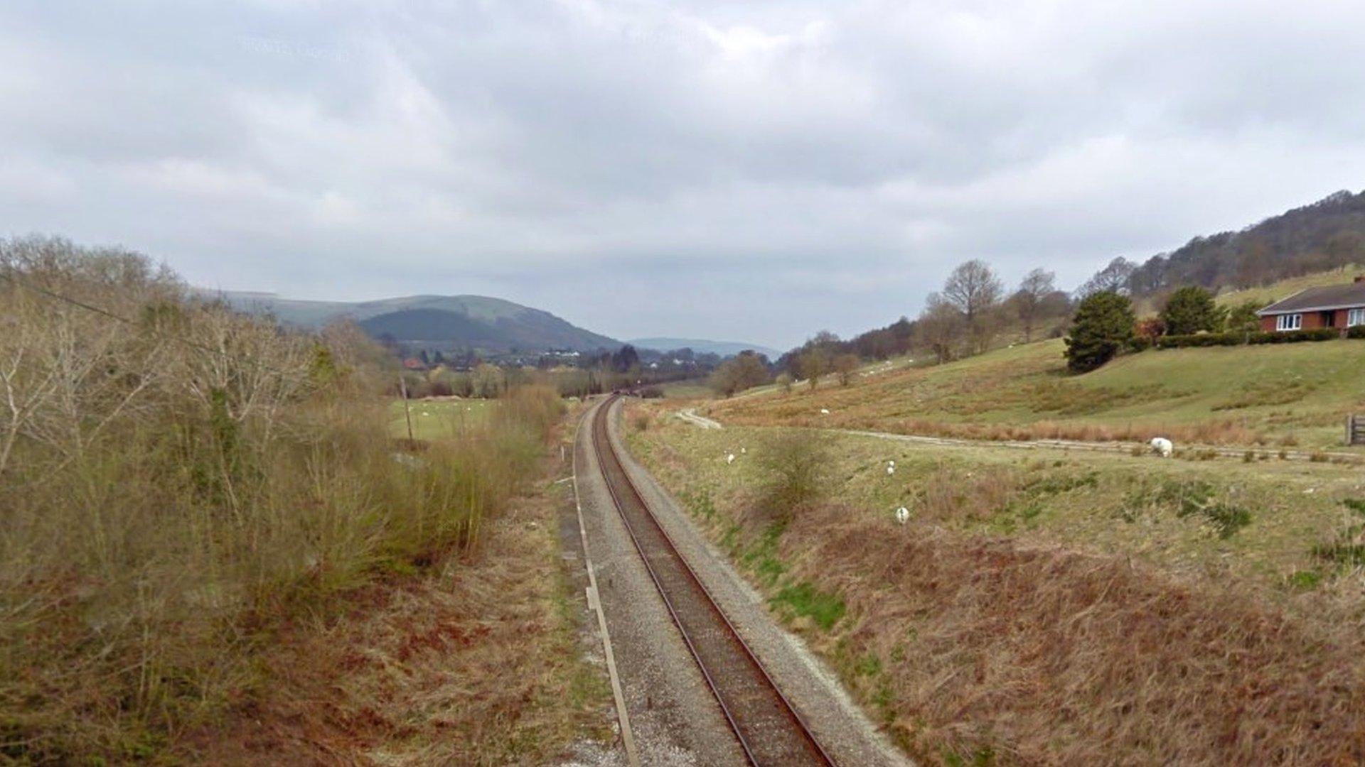 Rail line at Carno