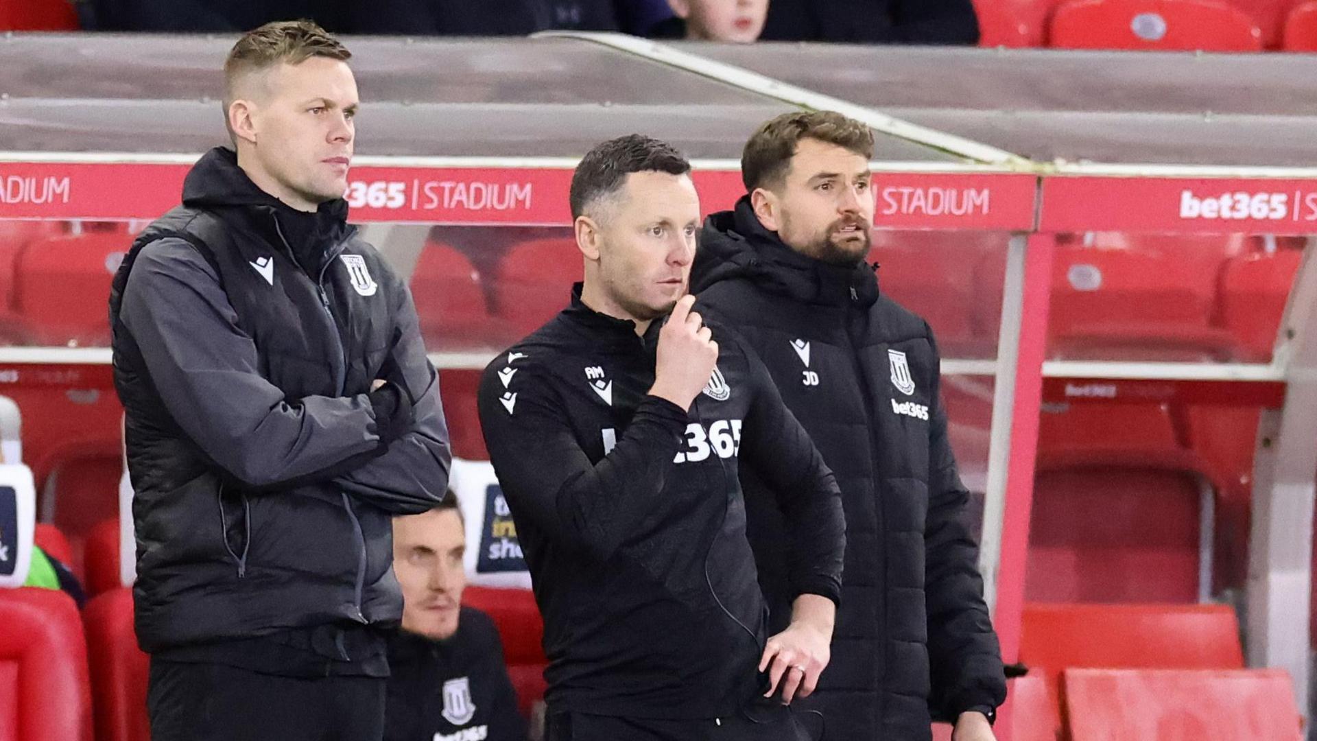 Ryan Shawcross (left), caretaker Stoke City manager 