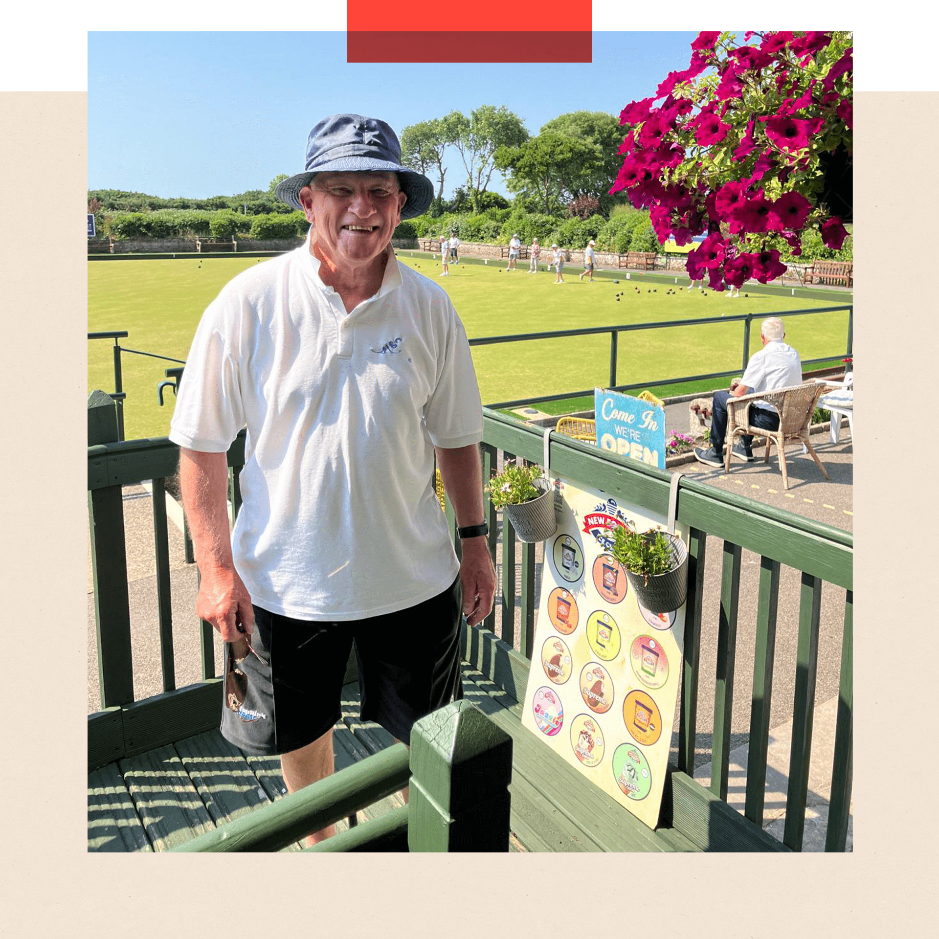 Bob Kelly at the Boscombe bowling club in Bournemouth